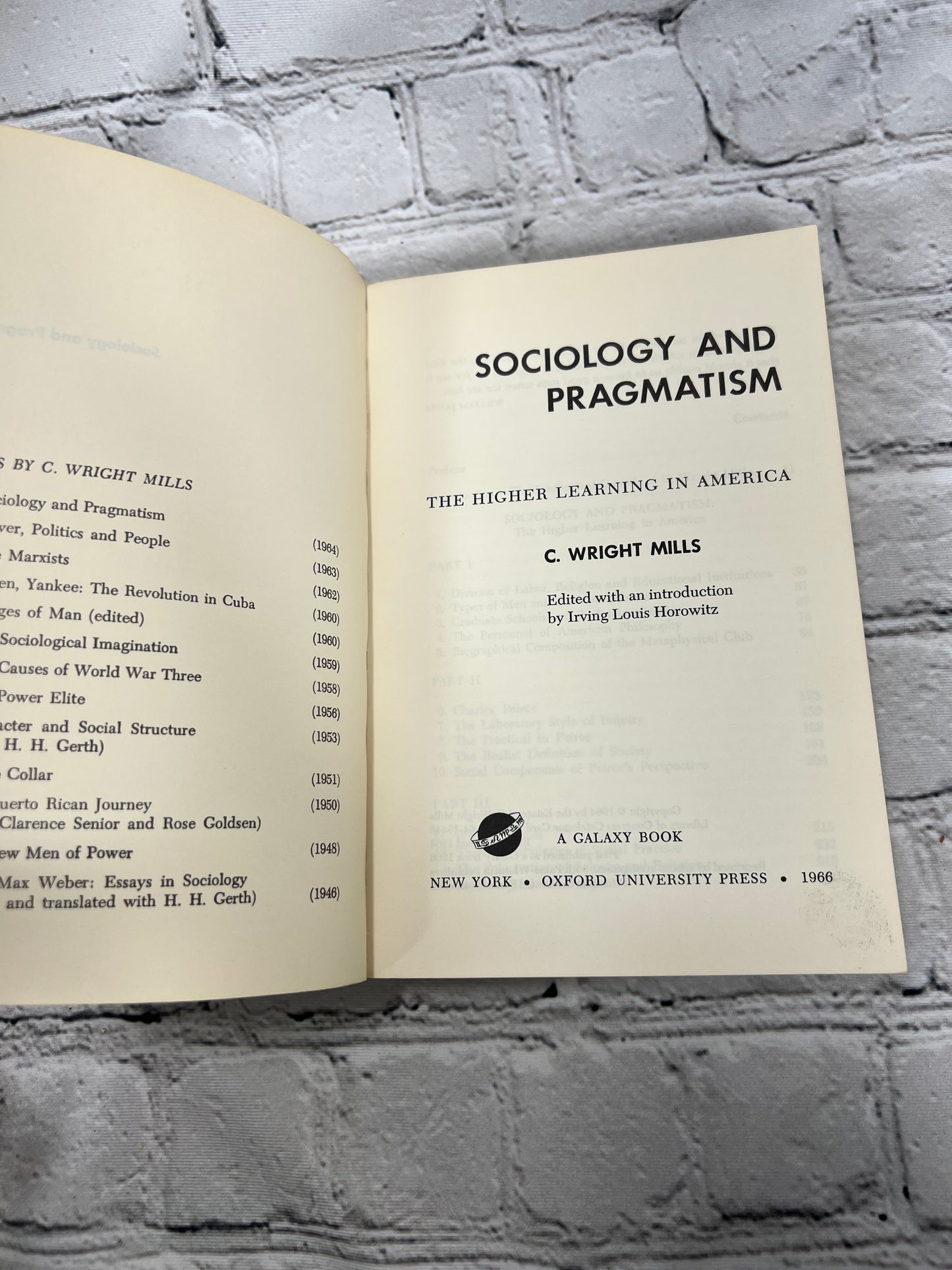 Sociology and Pragmatism By C. Wright Mills [1966 · Galaxy Book]