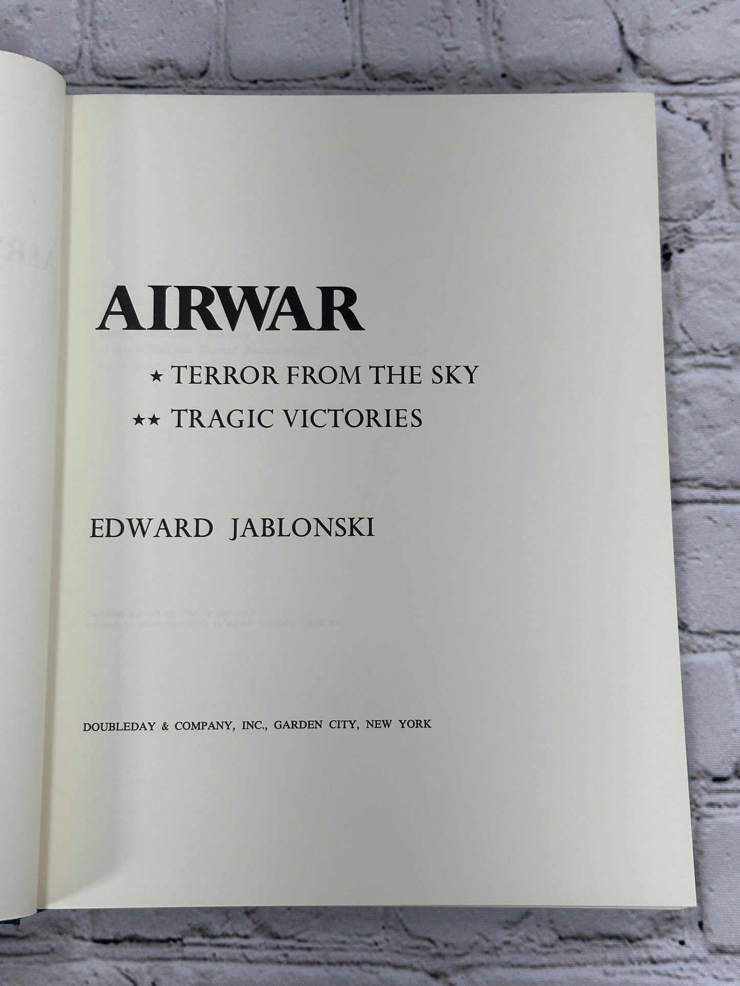 Airwar by Edward Jablonski [1971 · BCE · Volumes 1 & 2]