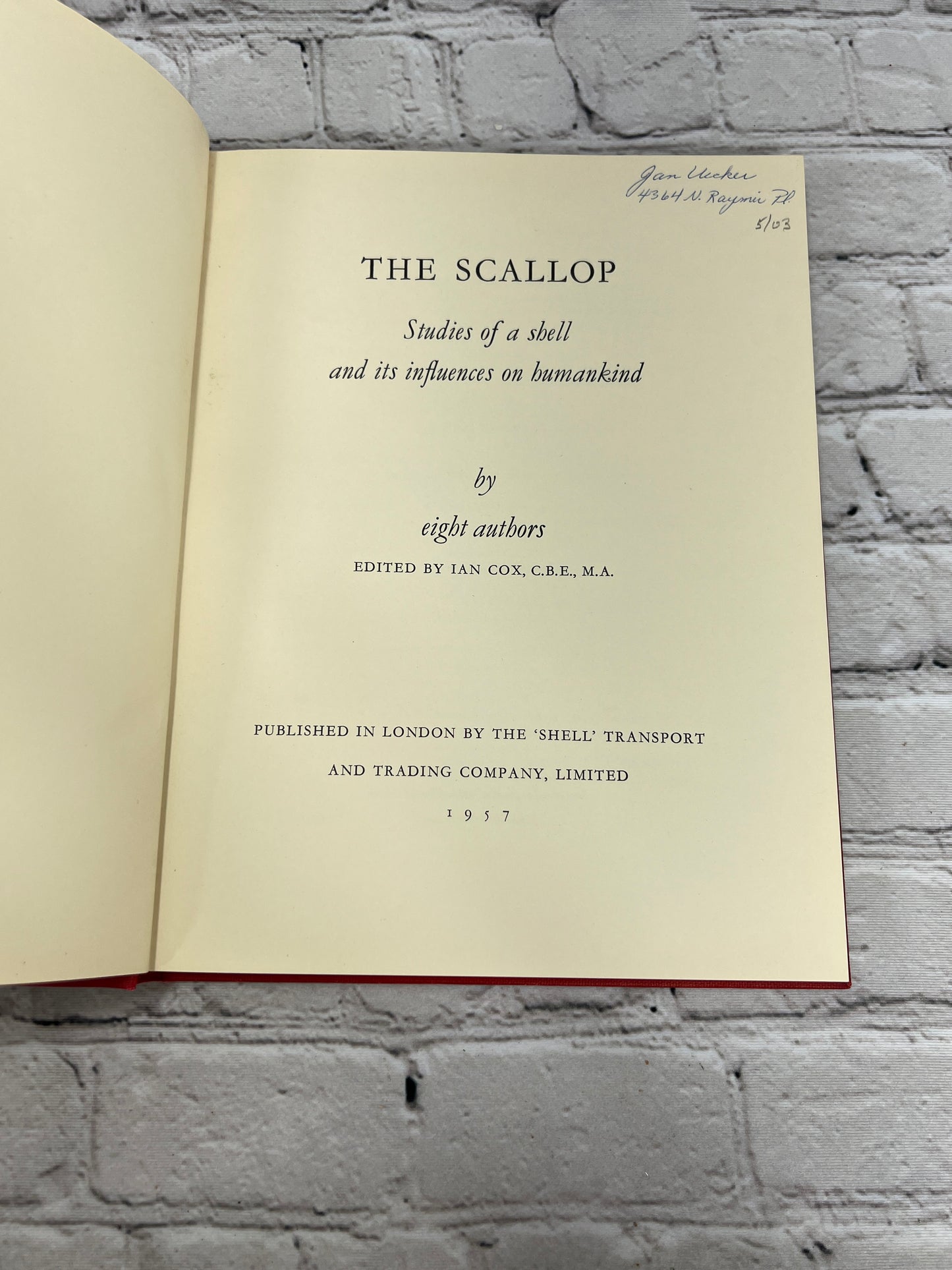 The Scallop: Studies of a Shell and its Influences on Humankind [1st Ed · 1957]