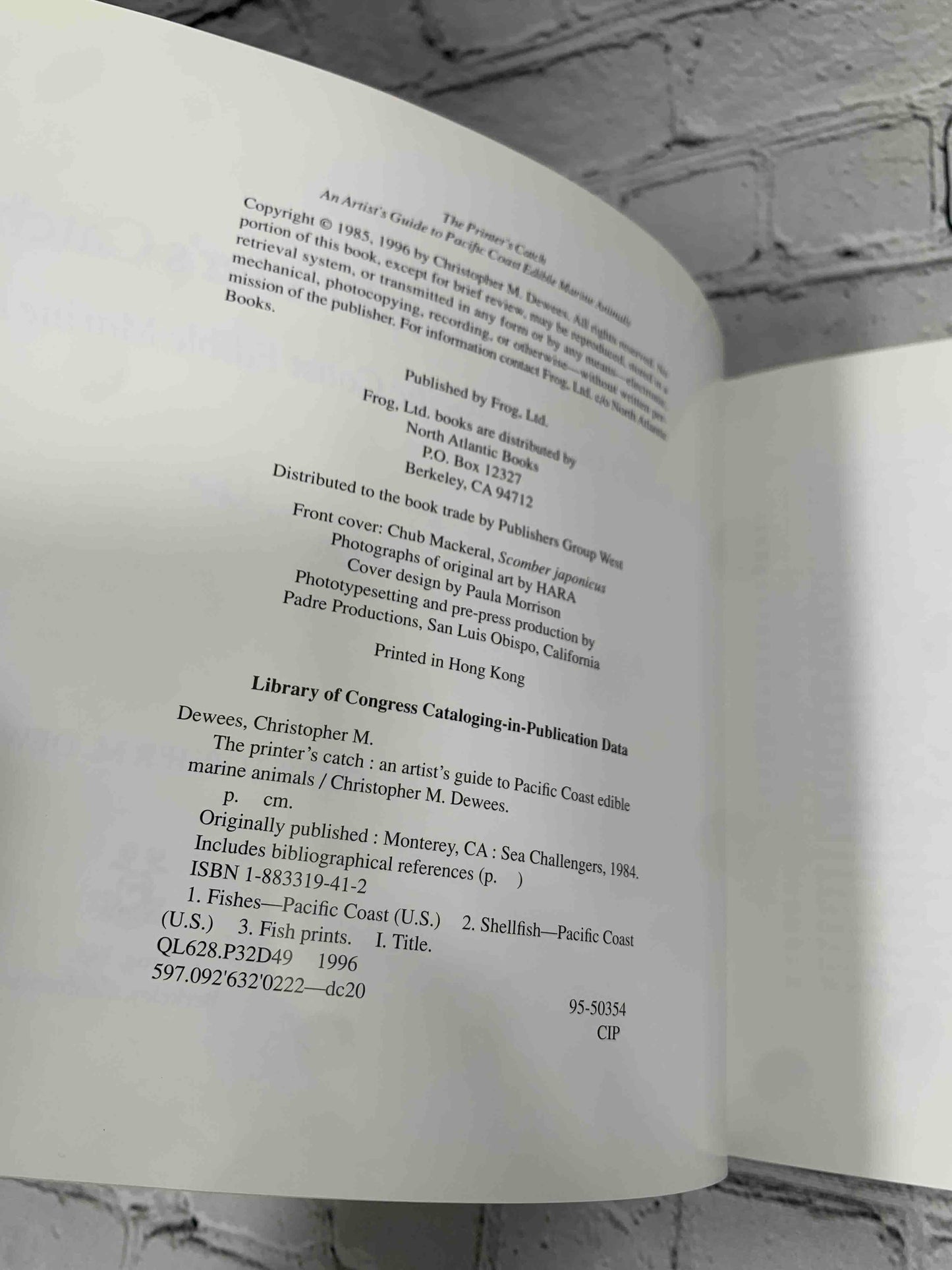 The Printer's Catch: An Artist's Guide to Pacific Coast Edible Marine Animals (Signed)