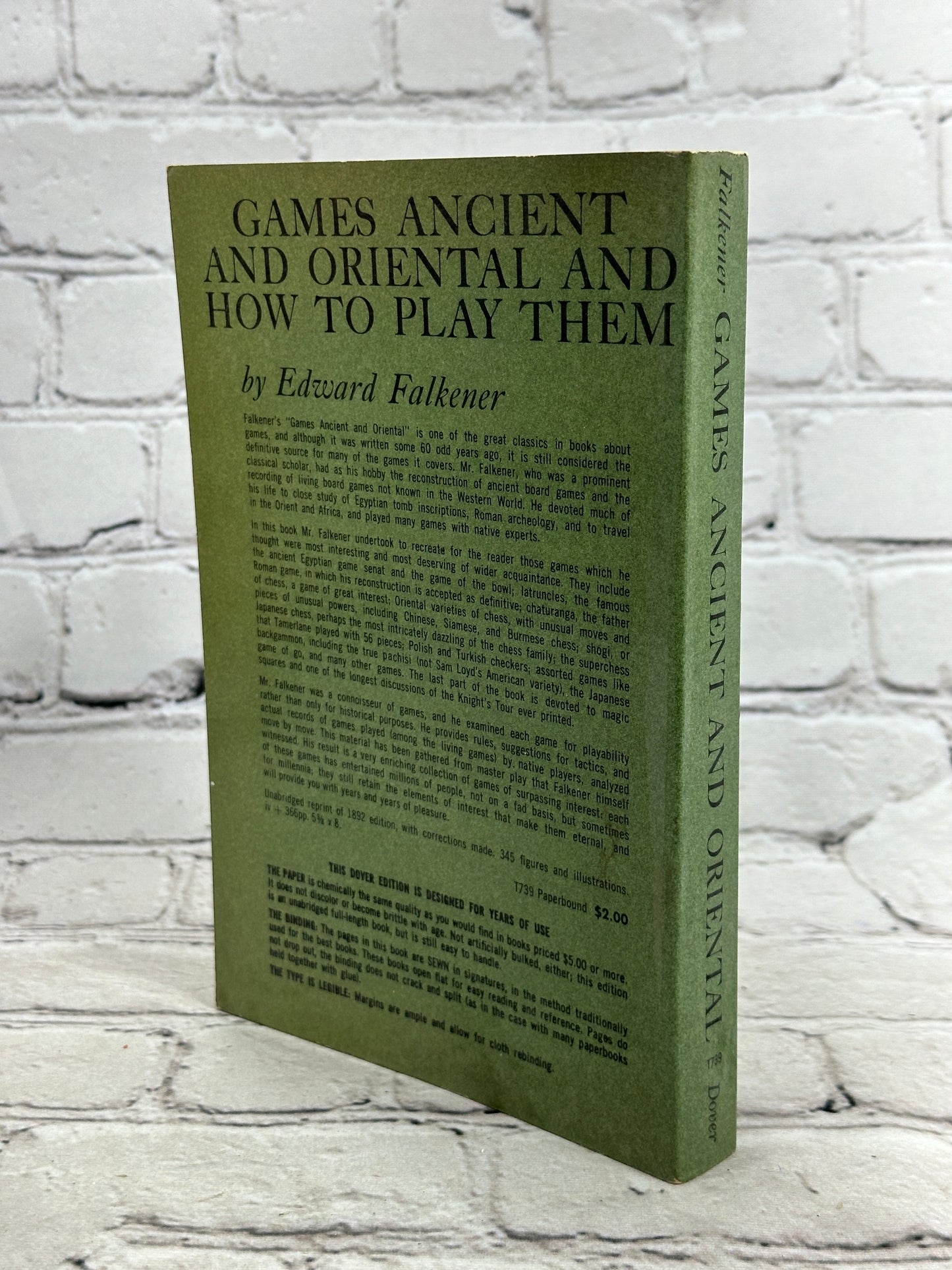 Games Ancient and Oriental and How to Play Them by Edward Falkener [1961]