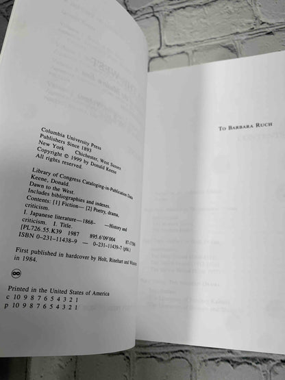 A History of Japanese Literature: Volume 4: Dawn to the West