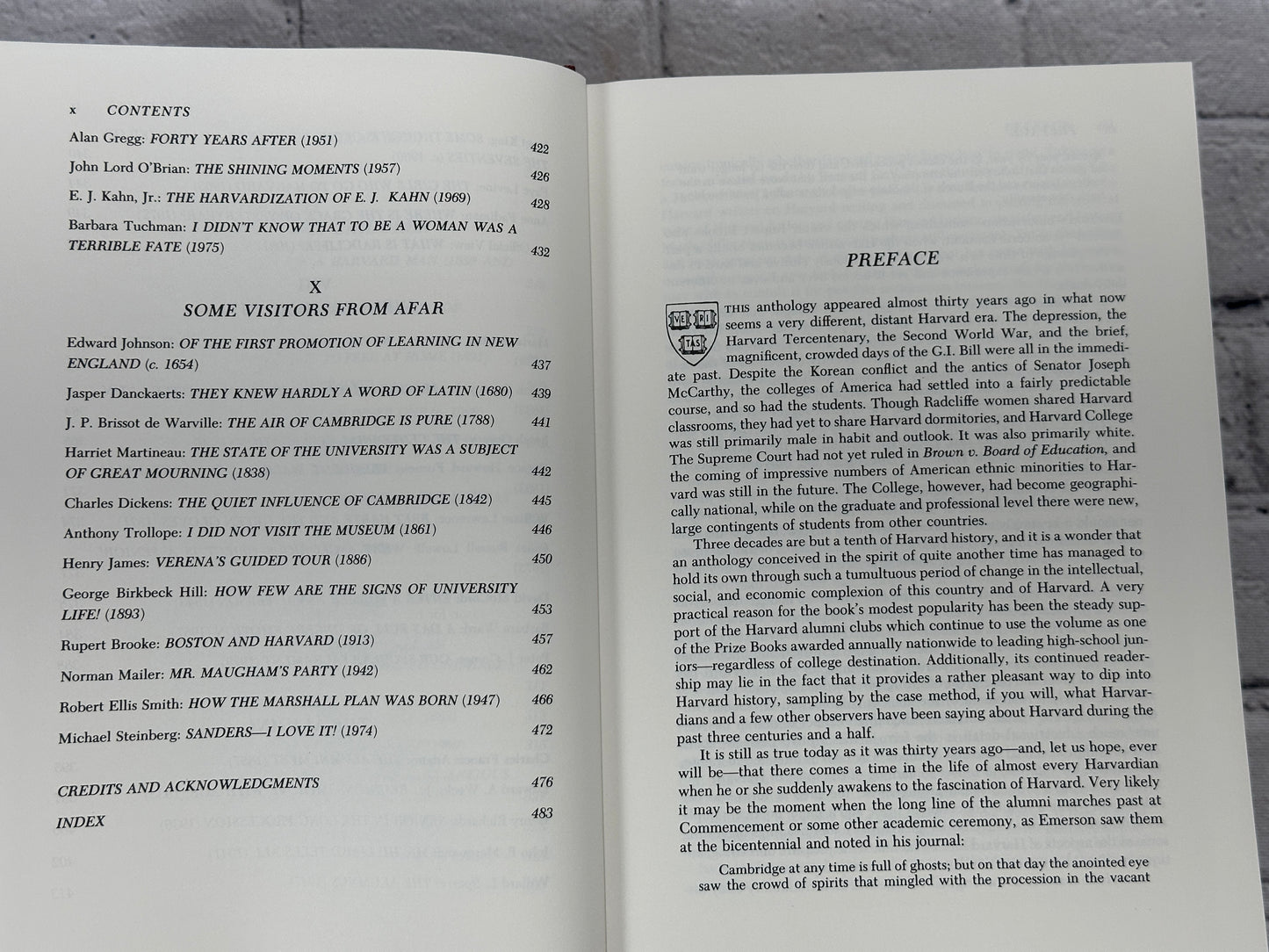 The Harvard Book Selections from Three Centuries by William Bentinck-Smith [1982]