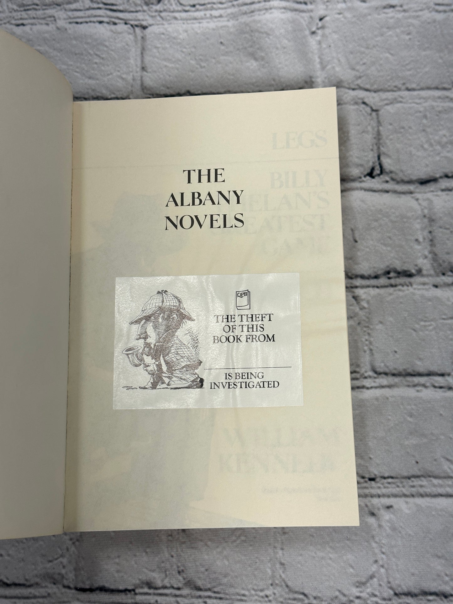 The Albany Novels by William Kennedy [1987 · Book of the Month Club]