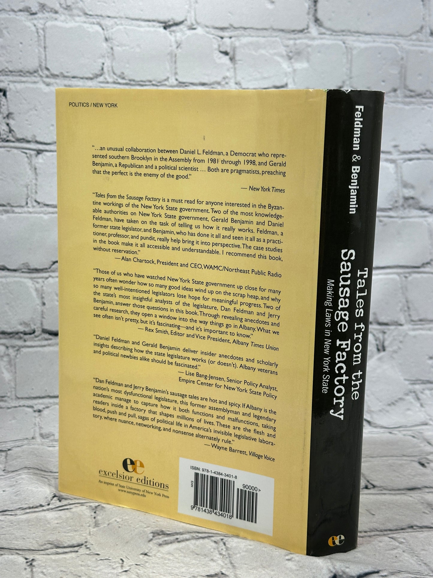 Tales from the Sausage Factory Making Laws in NY By Daniel Feldman [Signed · 1st Edition · 2010]