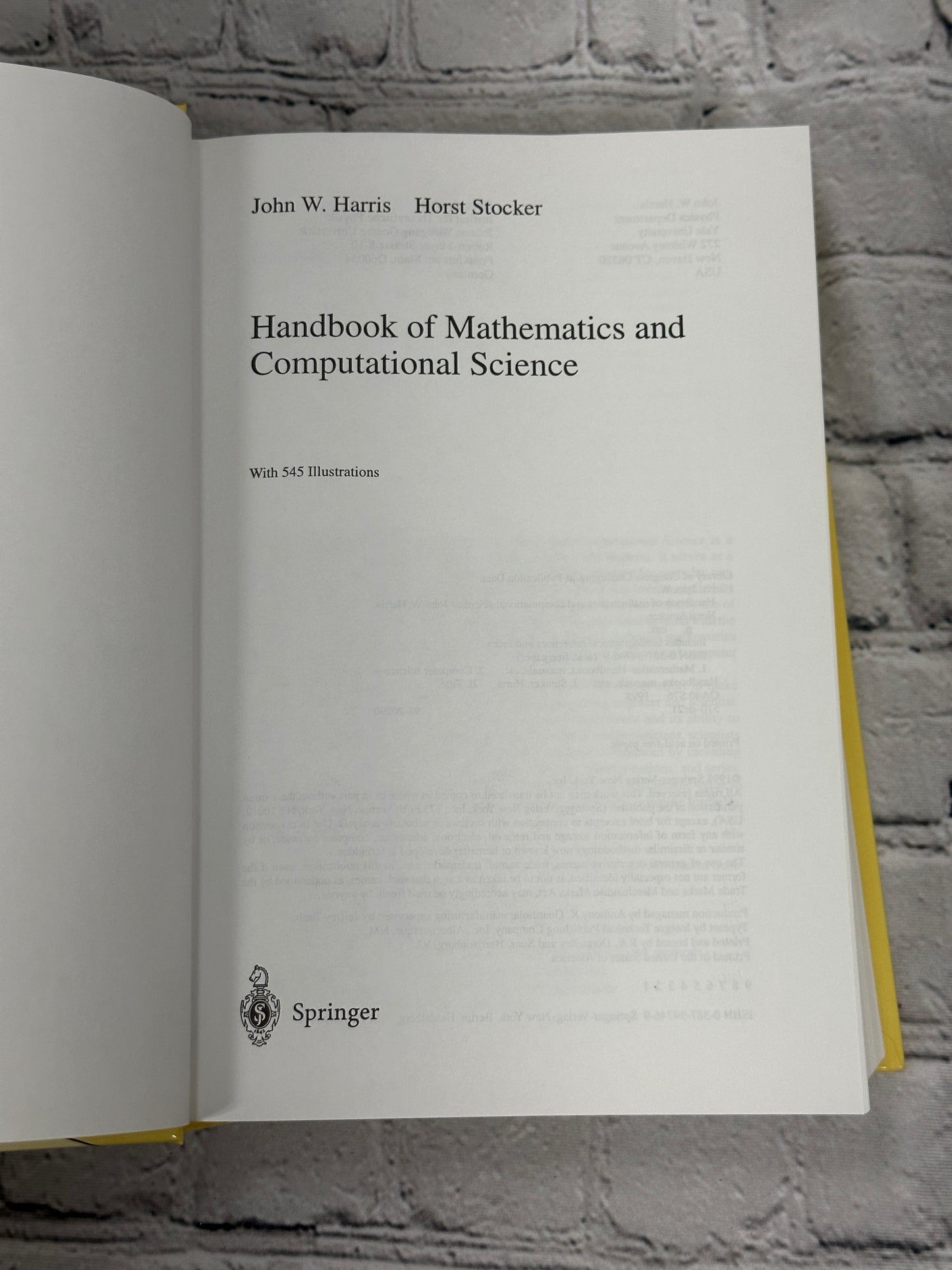 Handbook of Mathematics and Computational Science by Harris & Stocker [1998]