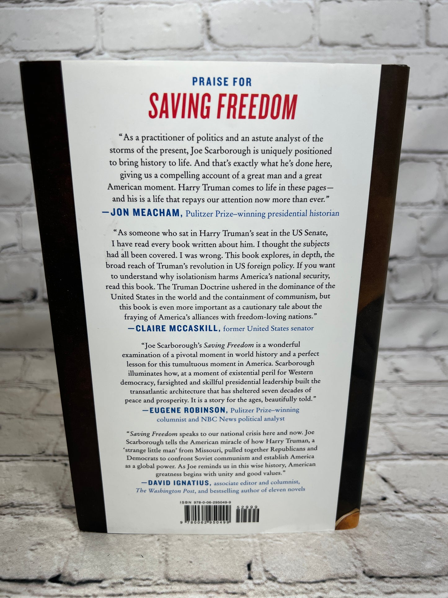 Saving Freedom by Joe Scarborough [1st Ed. · 1st Print · 2020]