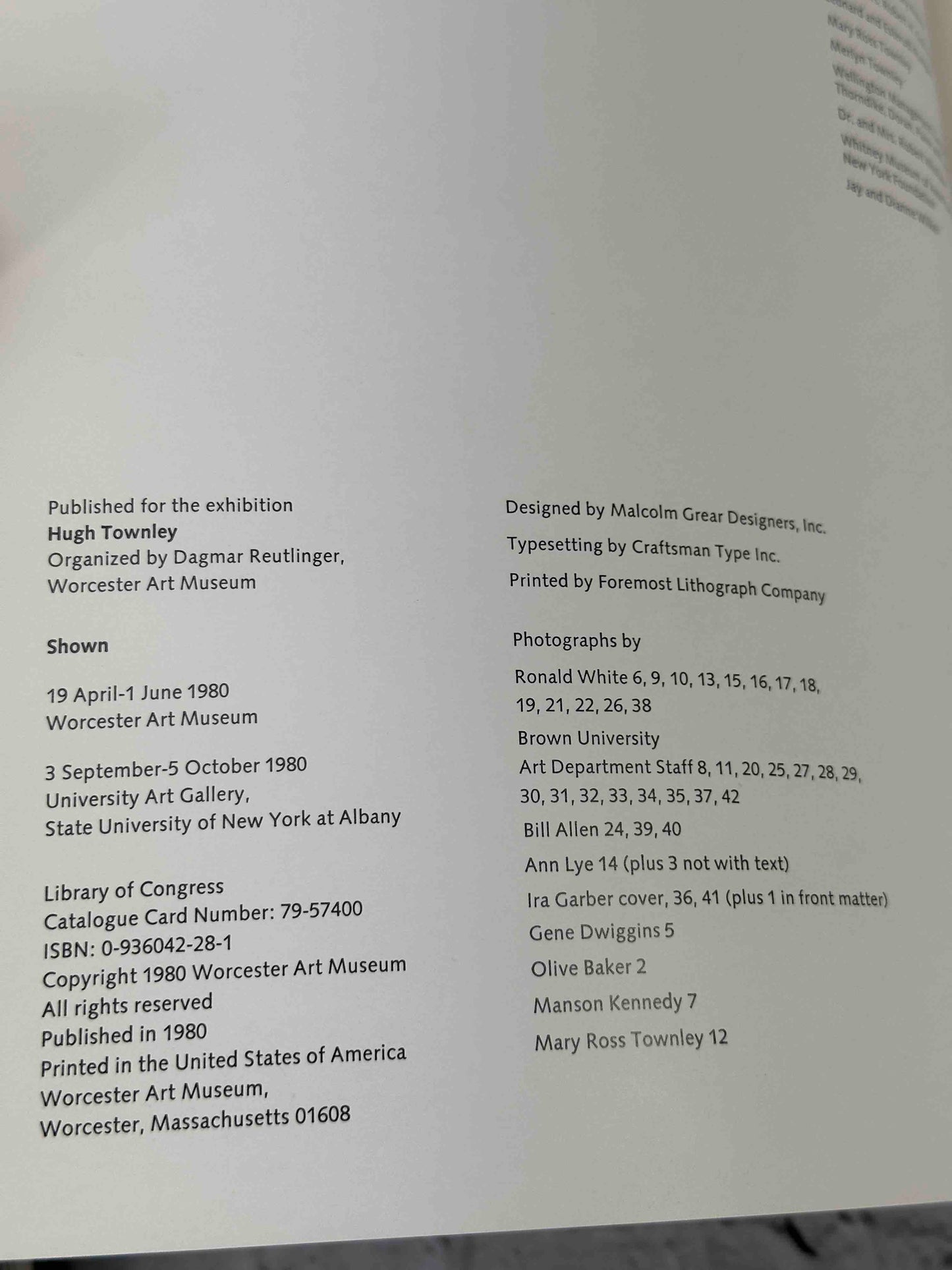 Hugh Townley (Exhibition Collection)