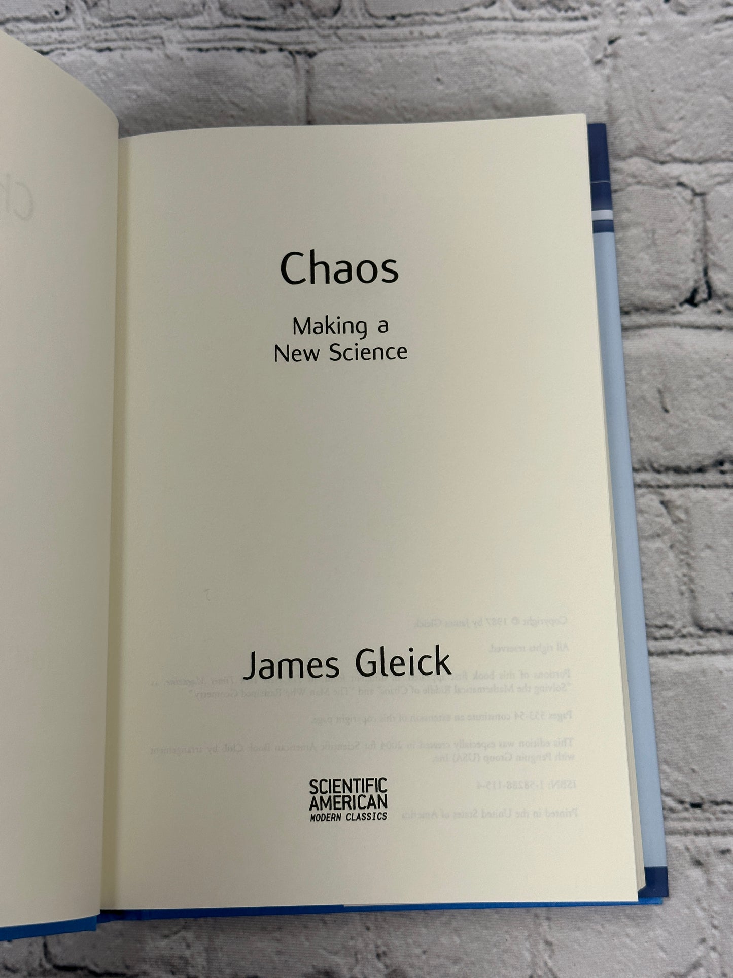 Chaos: Making a New by James Gleick [2004 · Scientific American Book Club]