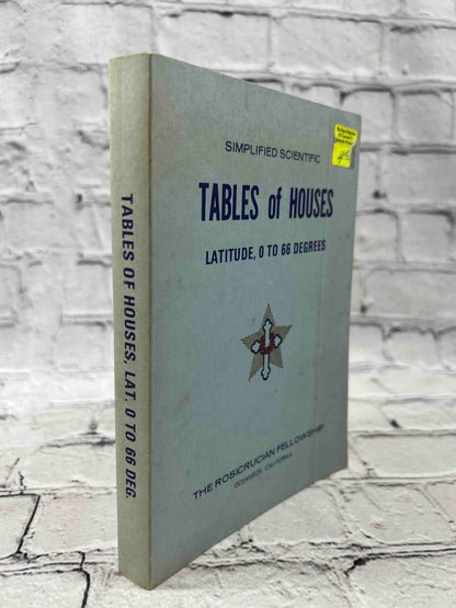 Simplified Scientific Tables of Houses Latitude 0 to 66 Degrees