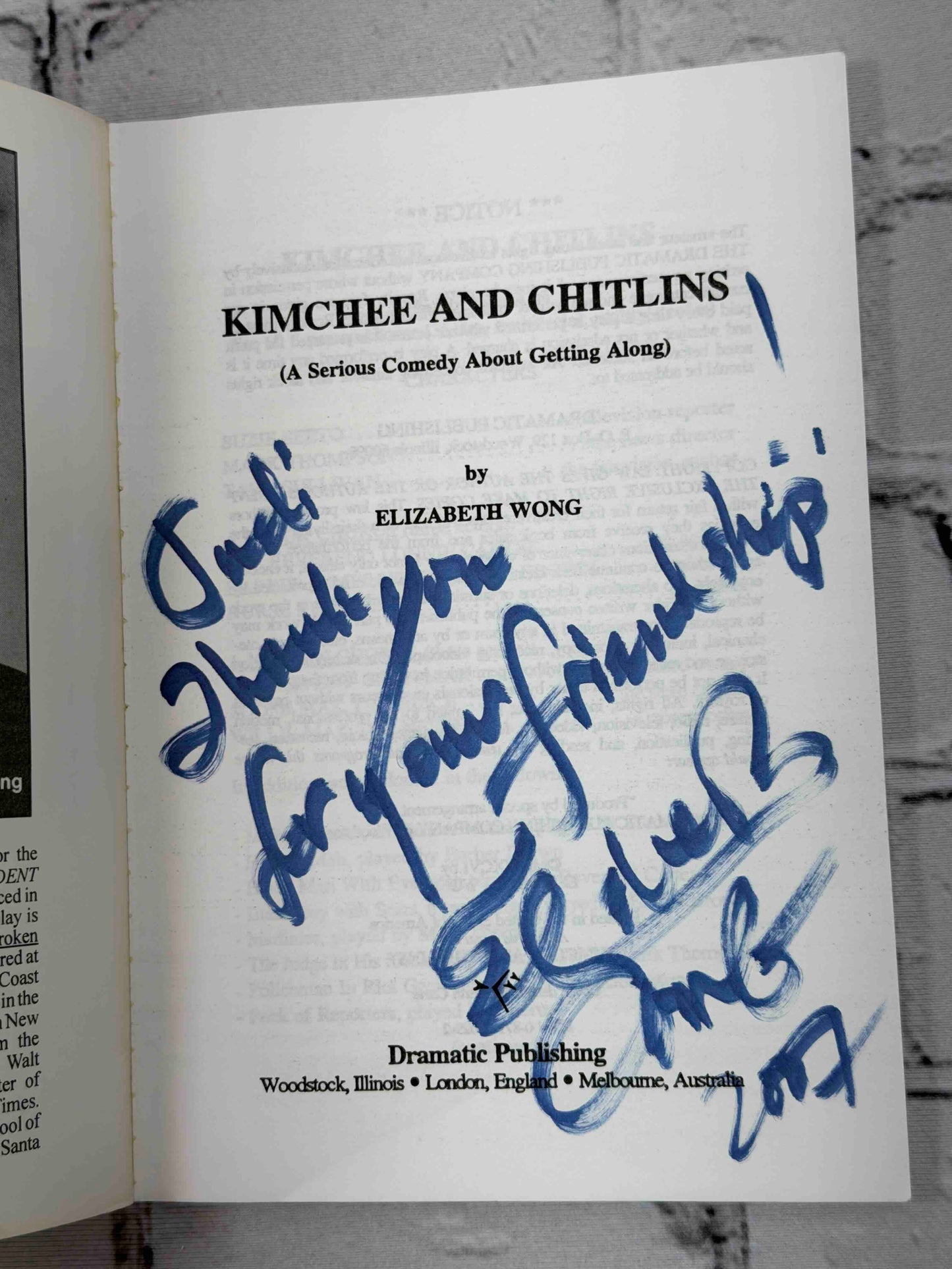 Kimchee and Chitlins: A Serious Comedy about Getting Along (SIGNED)