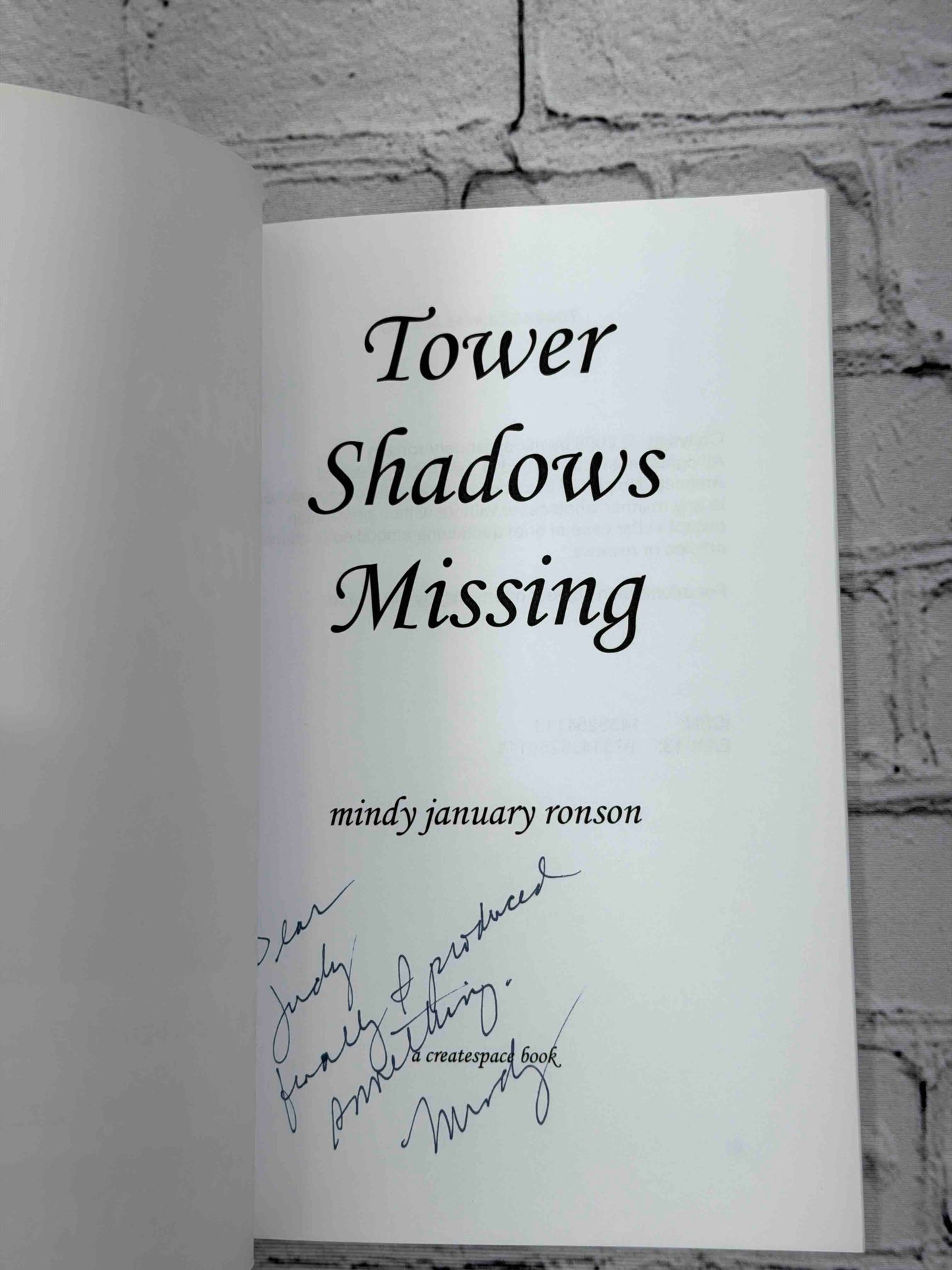 Tower Shadows Missing: Tales From The World Trade Center (SIGNED)