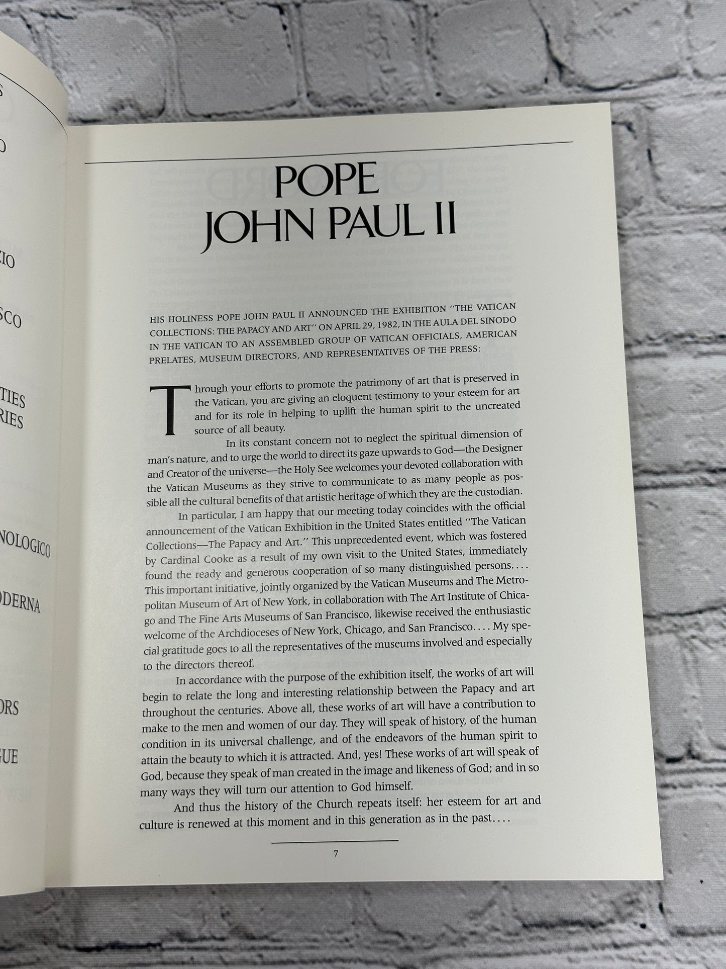 The Vatican Collections: The Papacy and Art Hardcover [1982]