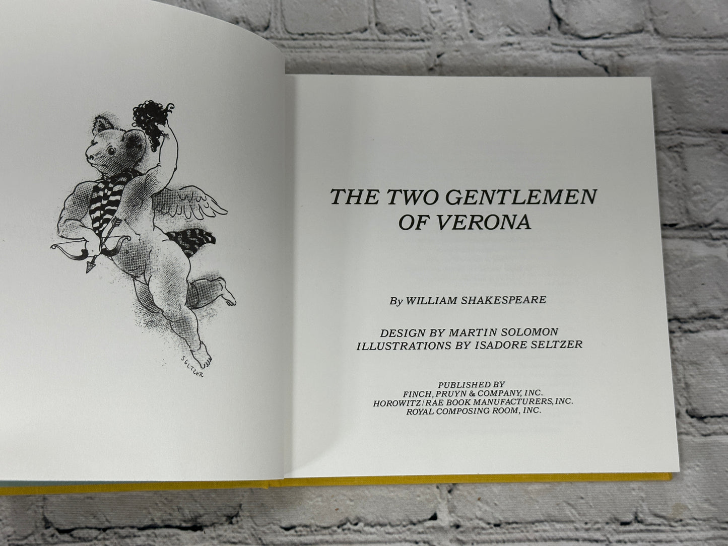 The Two Gentlemen of Verona by Shakespeare, Illustrations by Isadore Selt [1989]