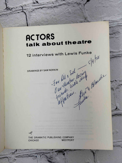 Actors Talk About Theatre: 12 Interviews (SIGNED)