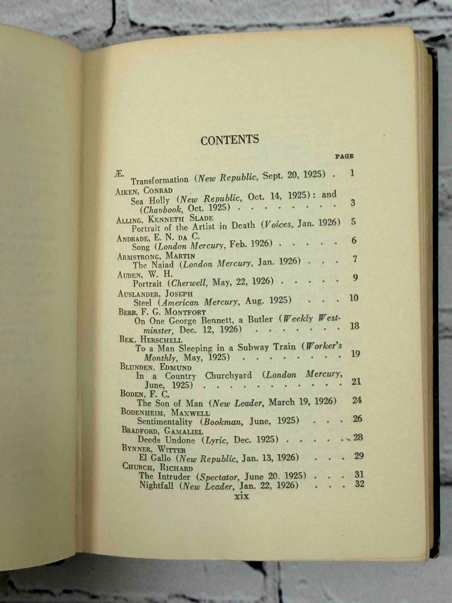 The Best Poems of 1926