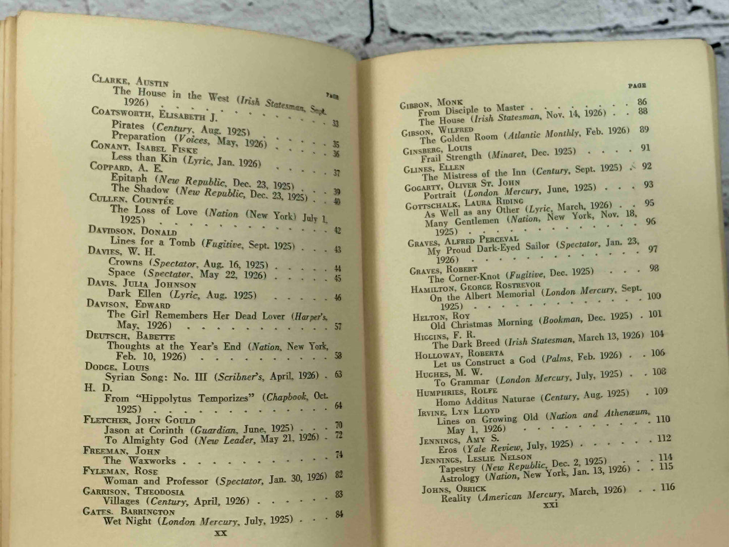 The Best Poems of 1926