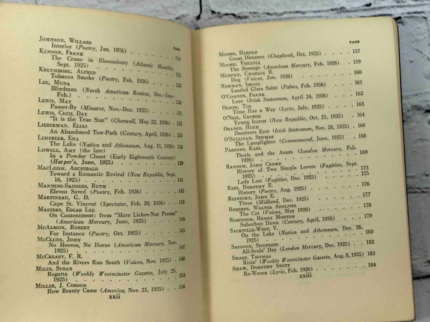The Best Poems of 1926