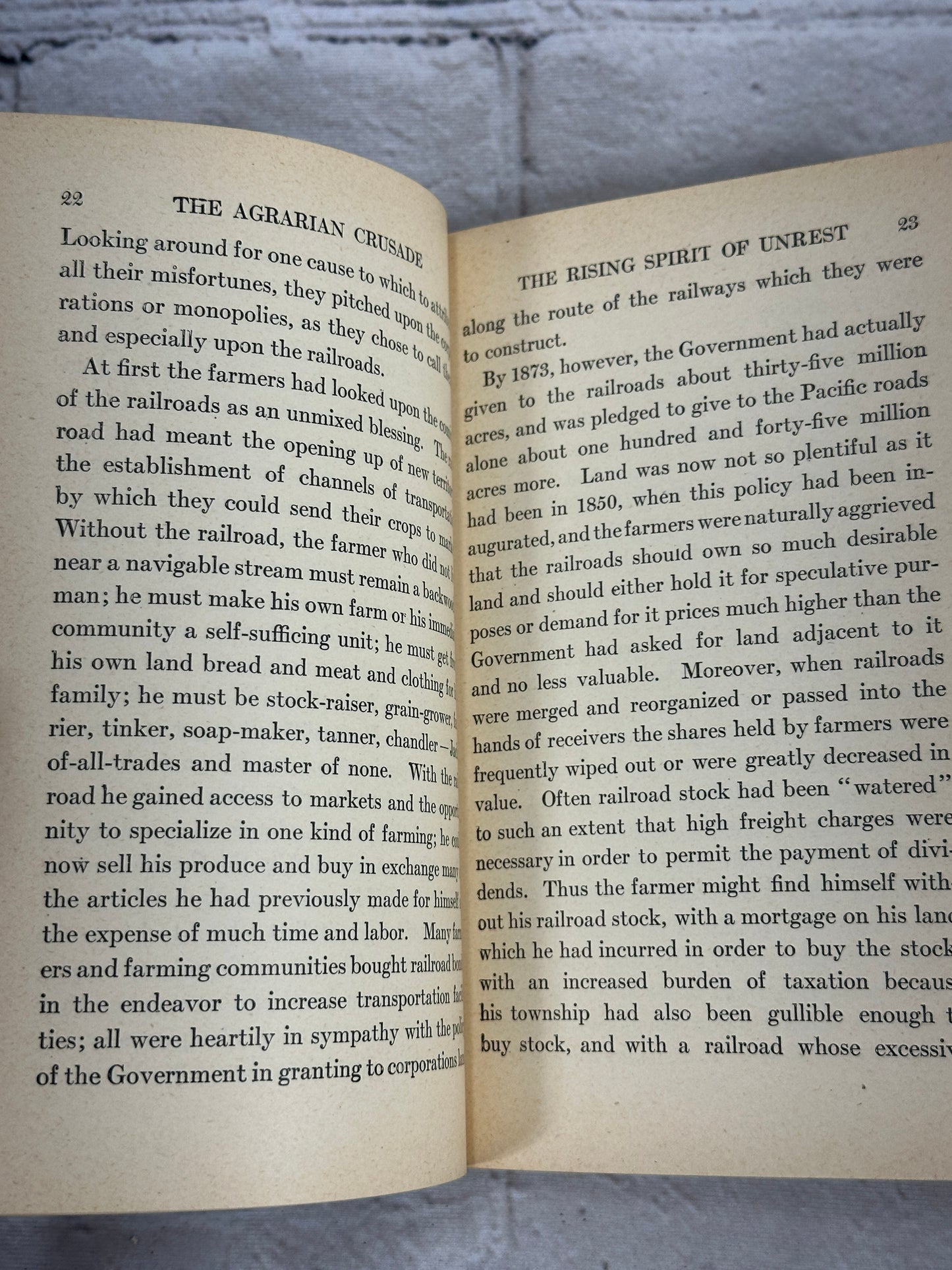 The Agrarian Crusade; A Chronicle of the Farmer in Politics by Solon Buck [1920]