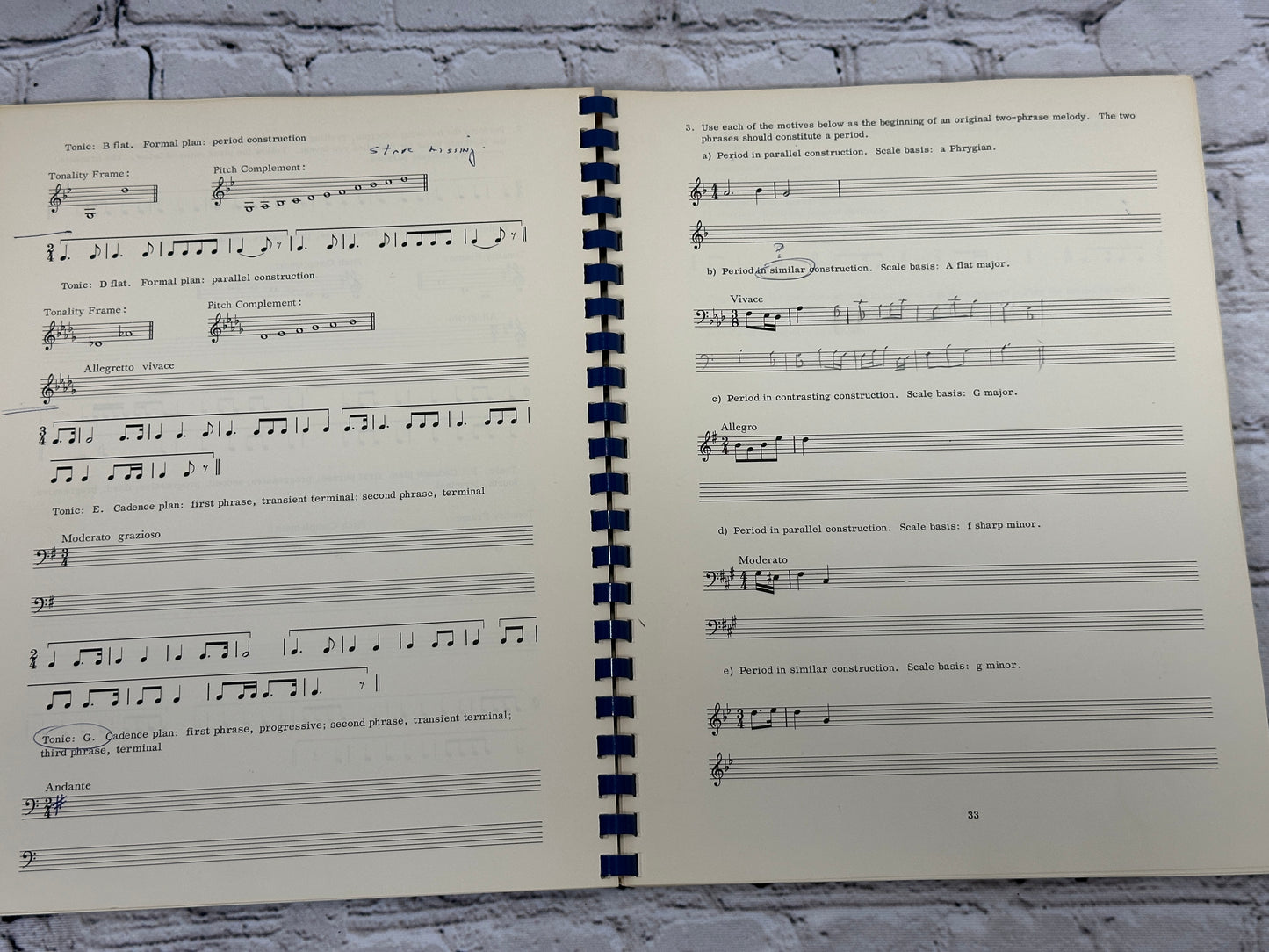 Materials and Structure of Music  [Vol  1  & 2 · Workbooks · 1966]