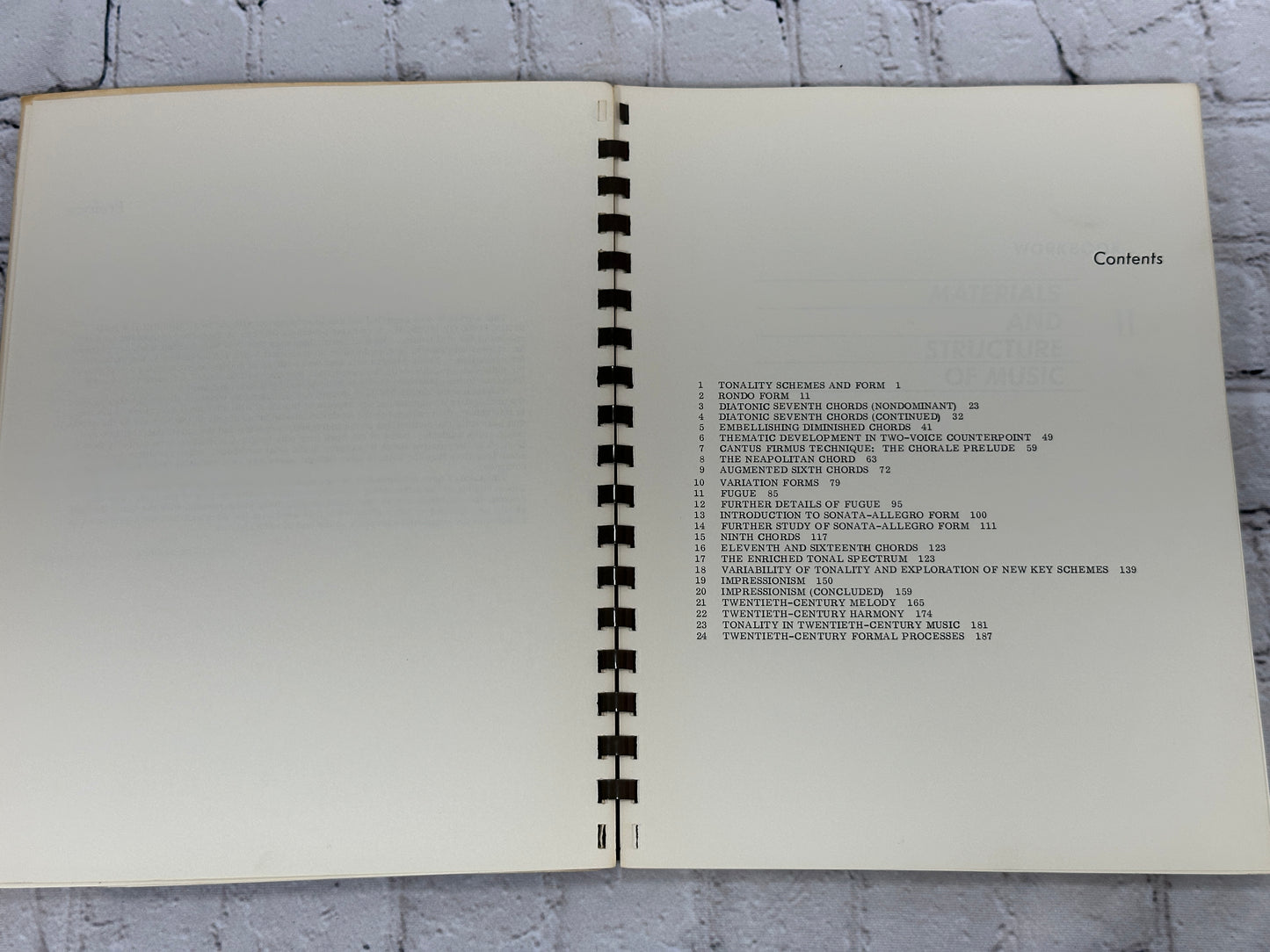 Materials and Structure of Music  [Vol  1  & 2 · Workbooks · 1966]