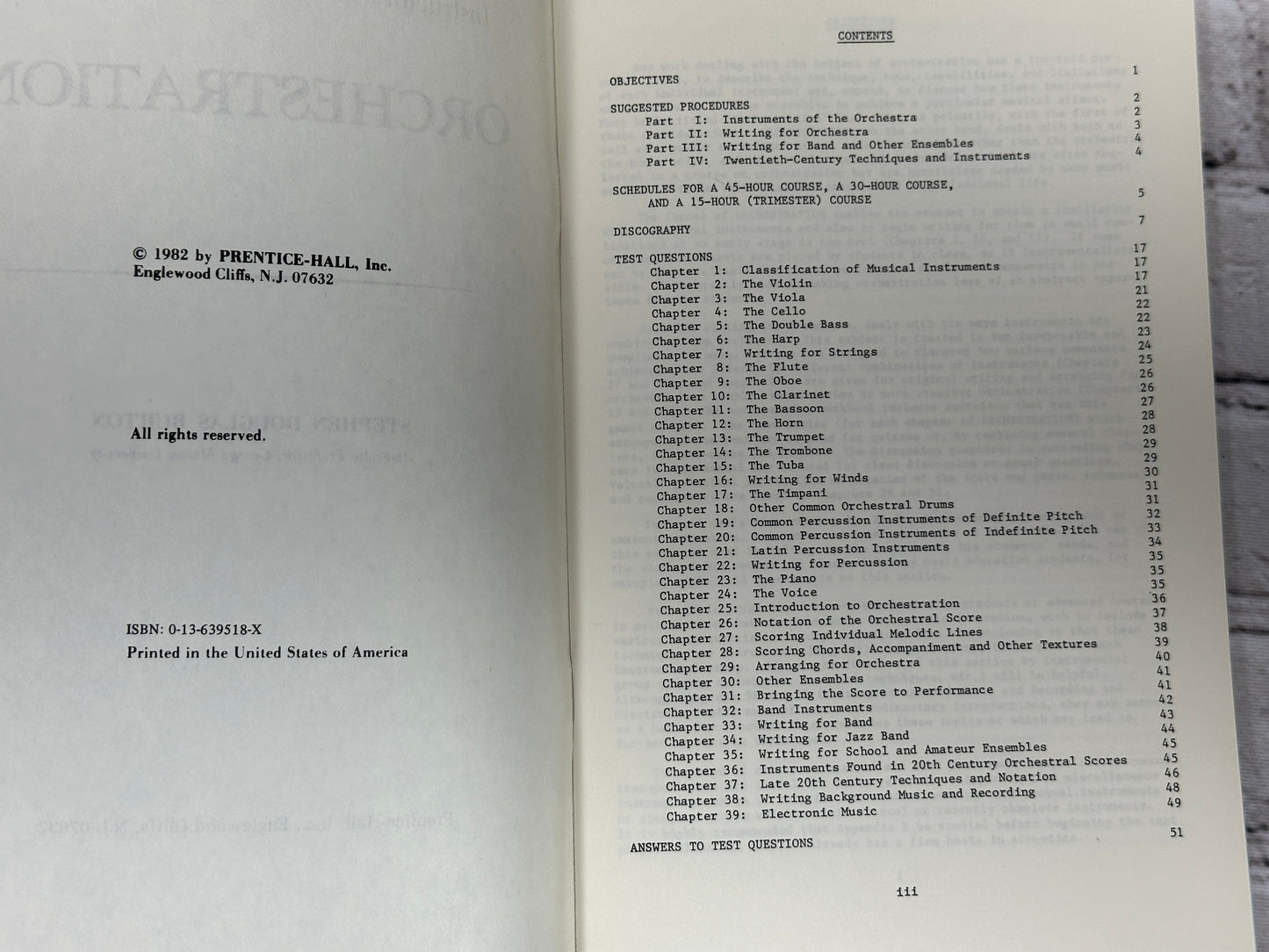 Workbook for Orchestration by Stephen Douglas Burton [w/ Manual · 1982]