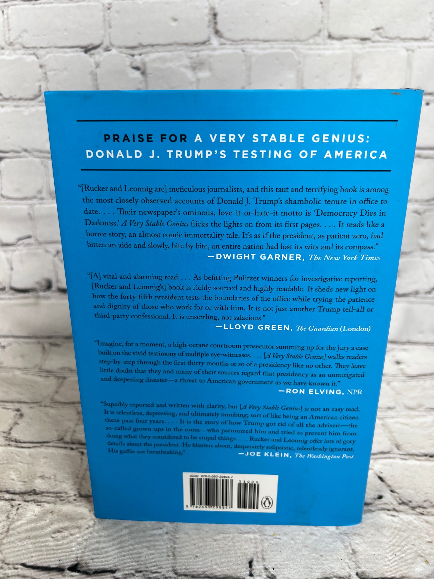 I Alone Can Fix It: Donald J. Trump's Catastrophic Final Year by Carol Leonnig [2021]