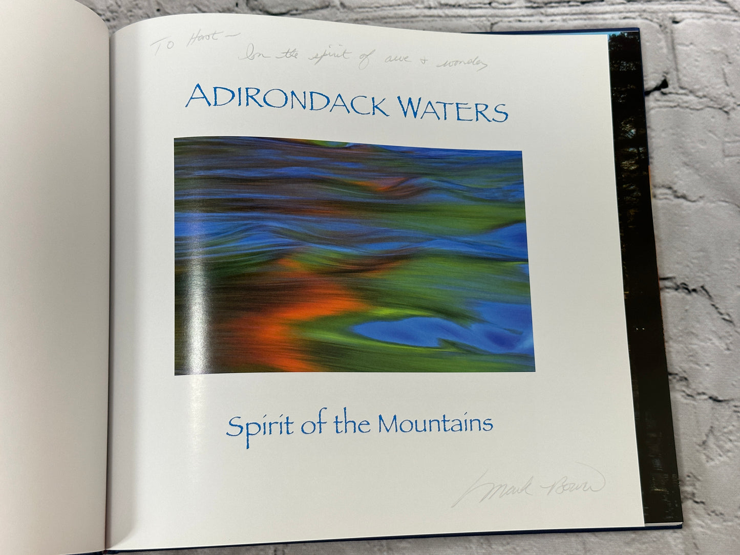 Adirondack Waters: Spirit of the Mountains by Mark Bowie [Signed]