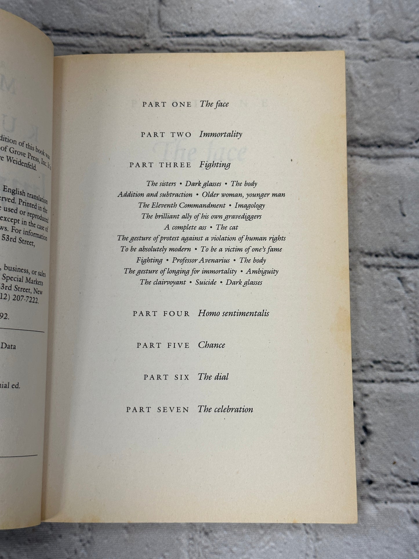 Immortality by Milan Kundera [1992 · First HarperPerennial Edition]