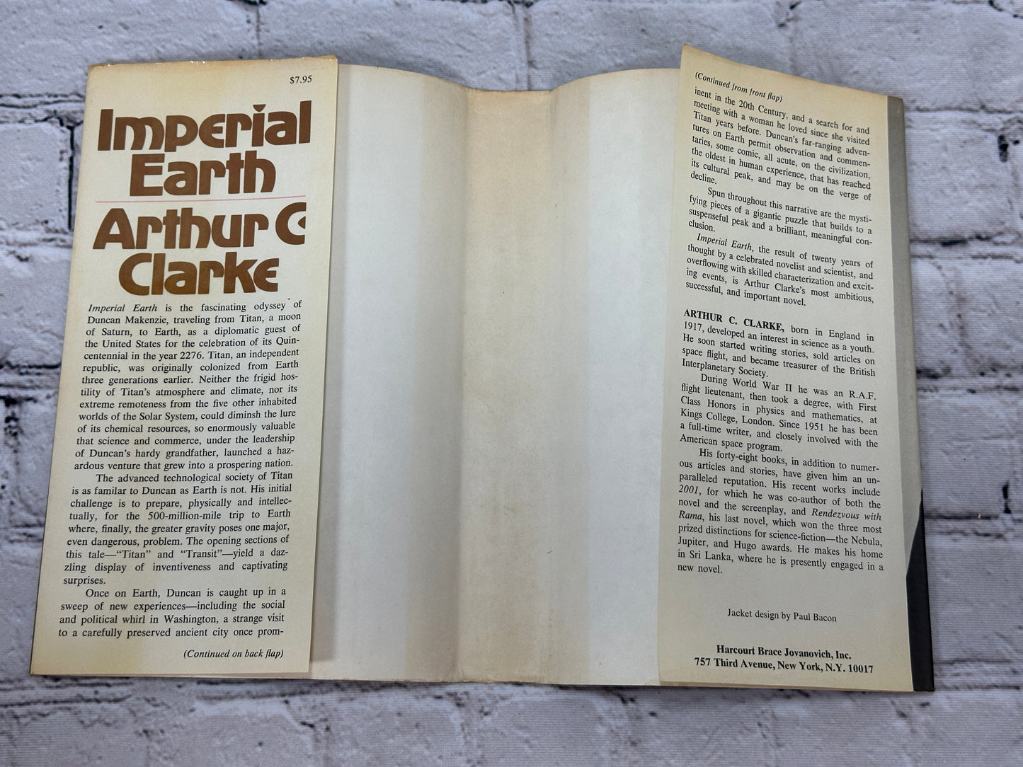 Imperial Earth by Arthur C. Clarke [First Edition · First Print·  1976]