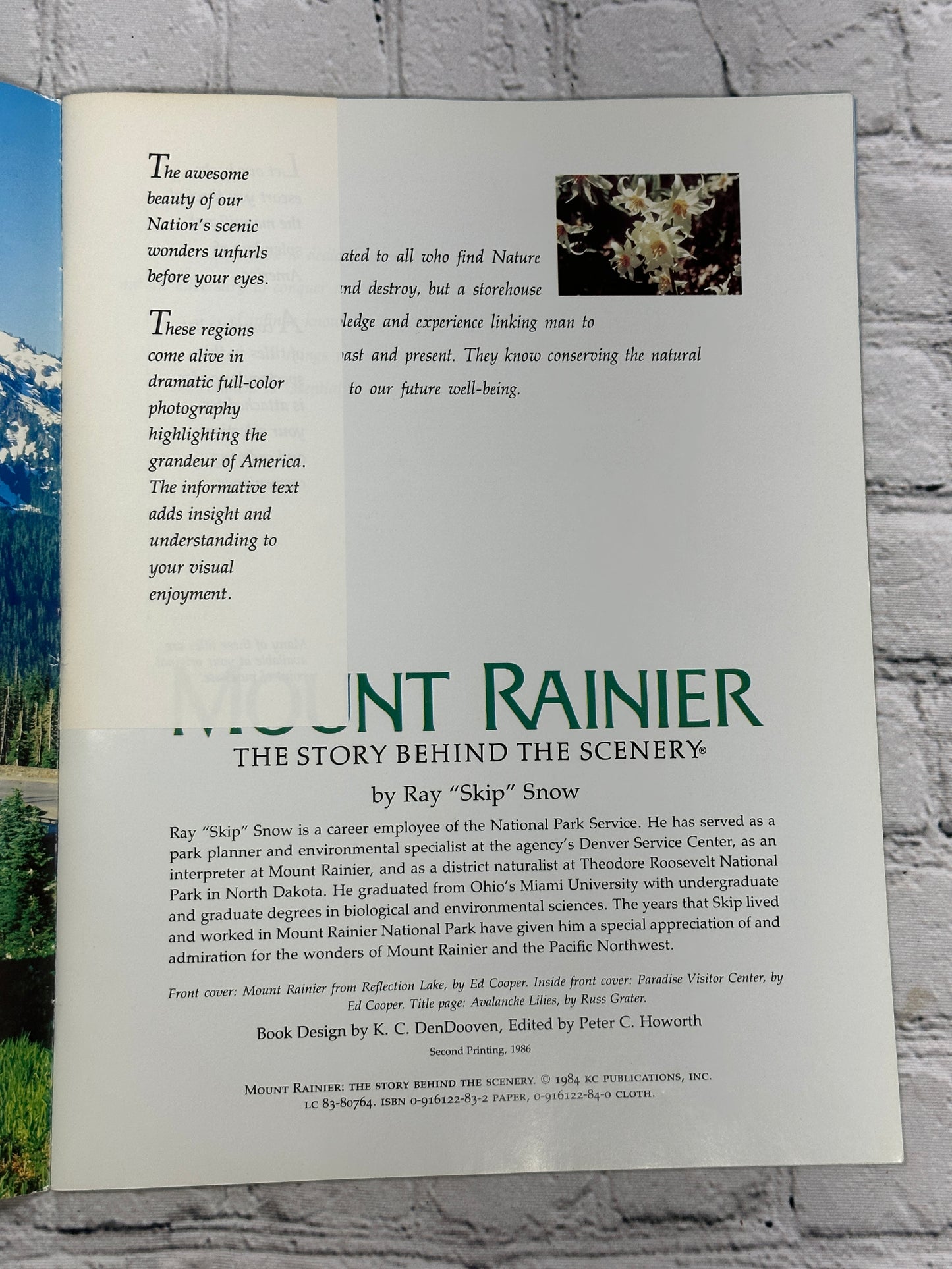 Mount Rainier: The Story Behind the Scenery-by Ray Snow [1986 · 2nd Print]