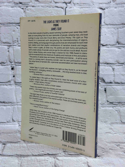 The Light As They Found It: Poems