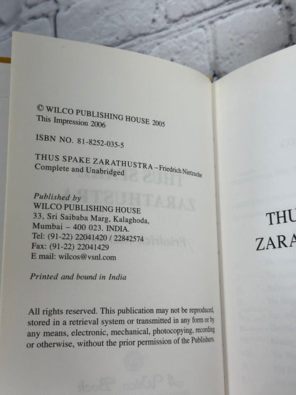 Thus Spake Zarathustra By Friedrich Nietzsche [2006]