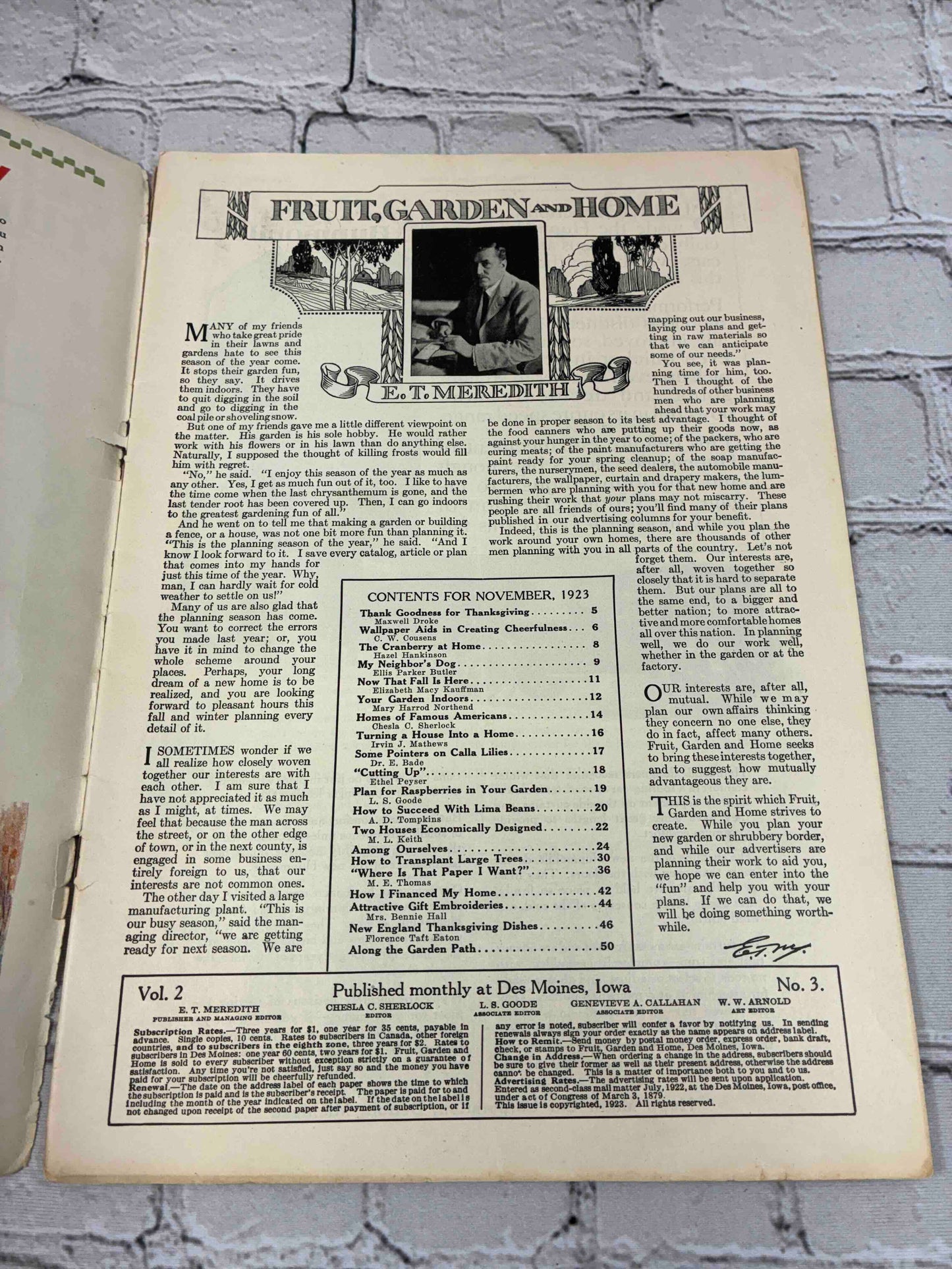Fruit, Garden, and Home November 1923 Vol. 2 No. 3