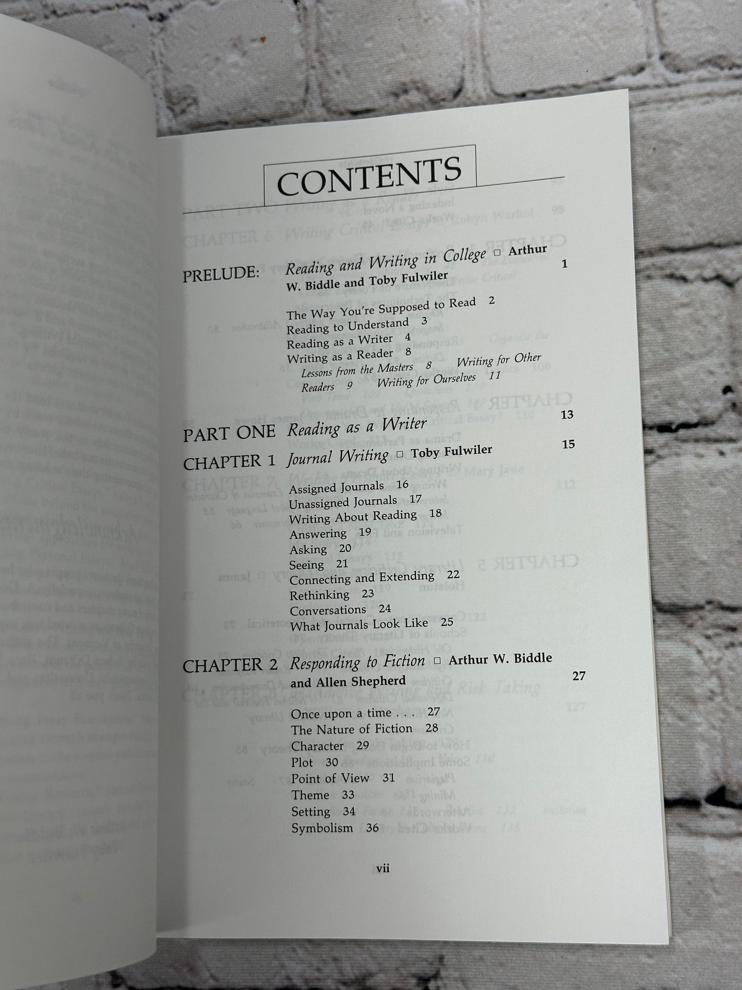 Reading, Writing, And The Study Of Literature by Biddle & Fulwiler [1989]