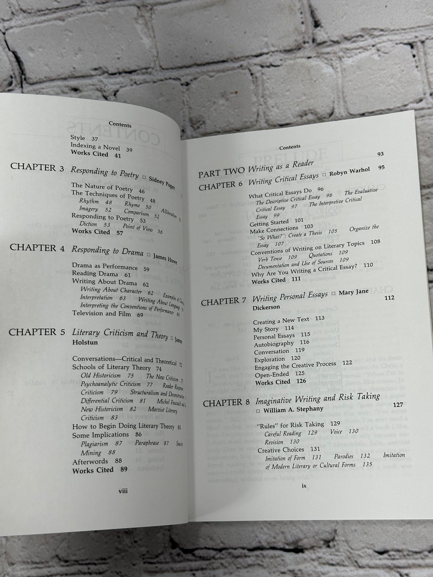 Reading, Writing, And The Study Of Literature by Biddle & Fulwiler [1989]