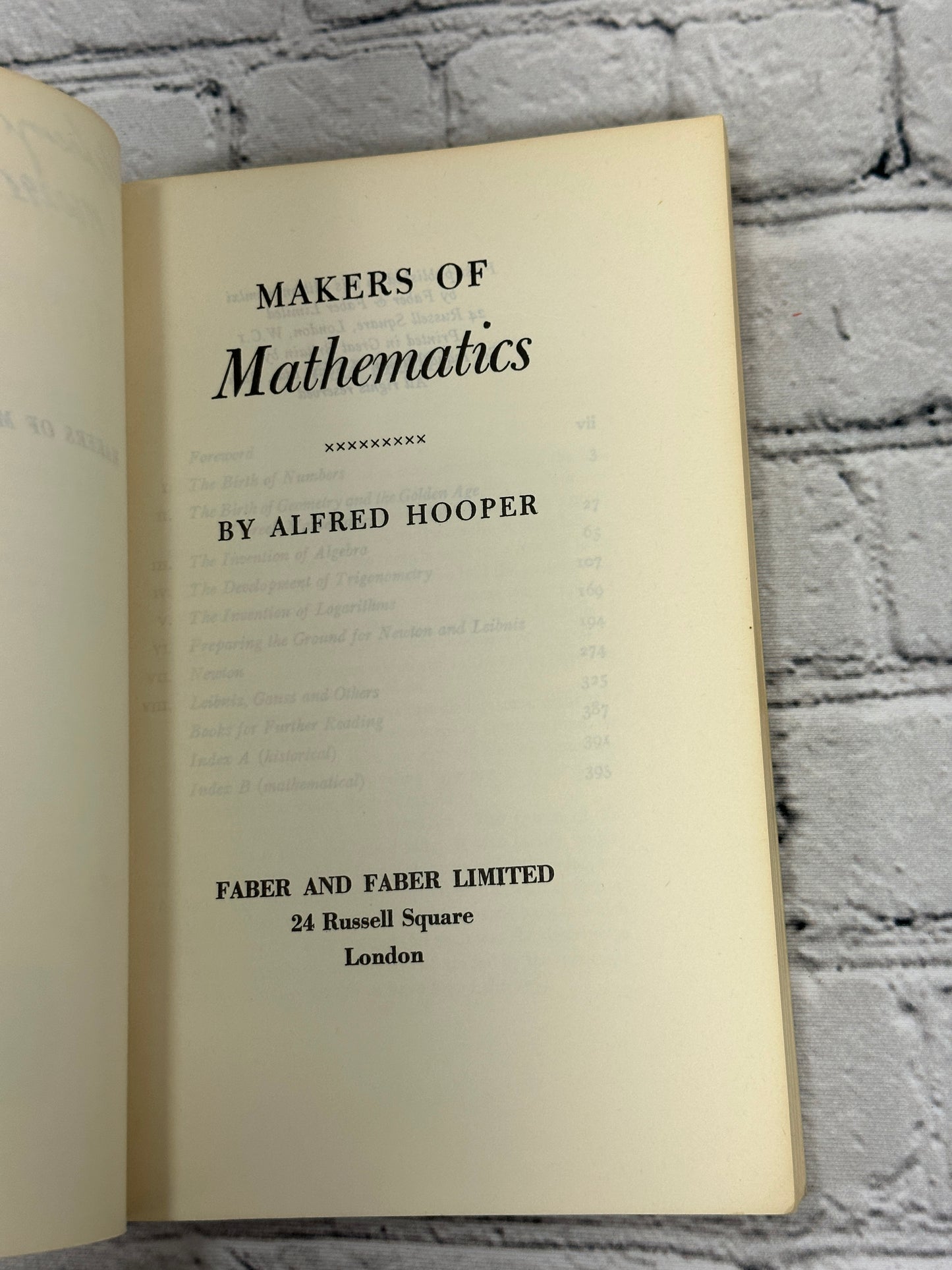 Makers of Mathematics by Alfred Hooper [1961]