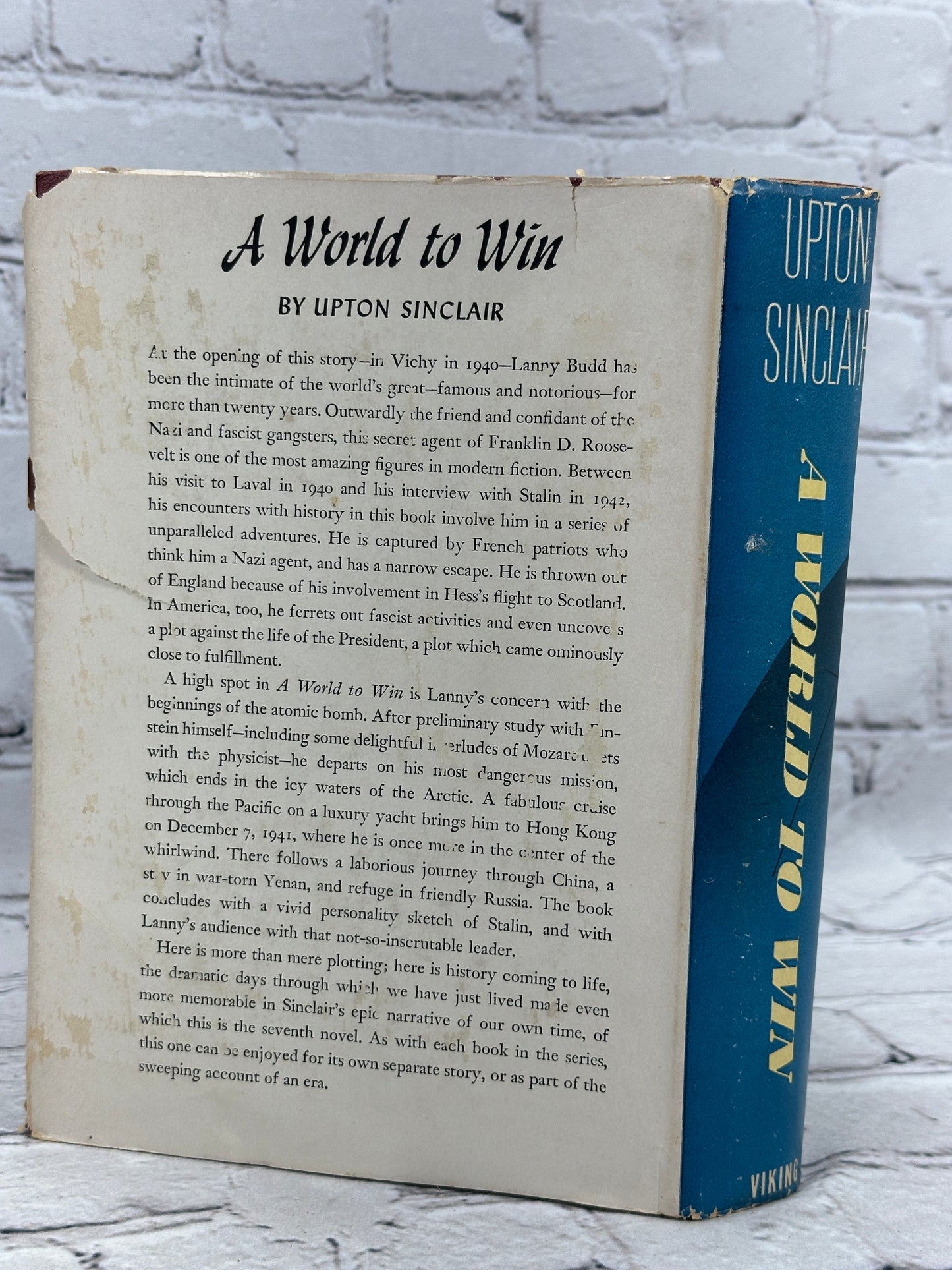 A World to Win by Upton Sinclair [Book Club Edition · 1946]