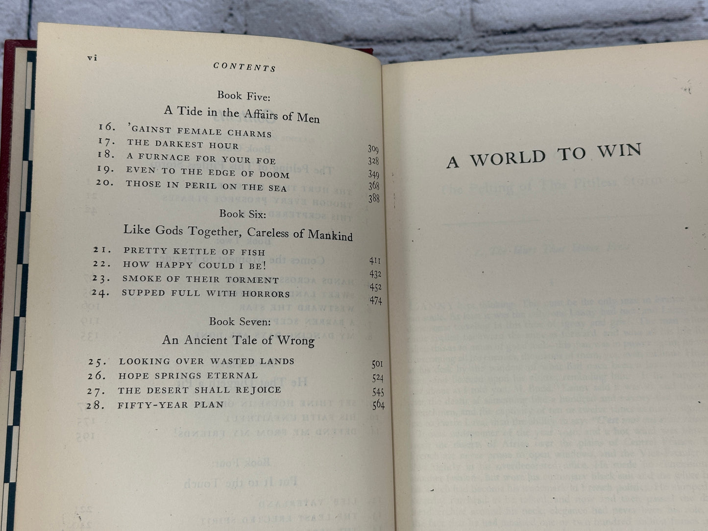 A World to Win by Upton Sinclair [Book Club Edition · 1946]