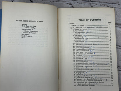 Necessary Elements of Common Legal Actions by Louis A Kass [3rd Ed. · 1967]