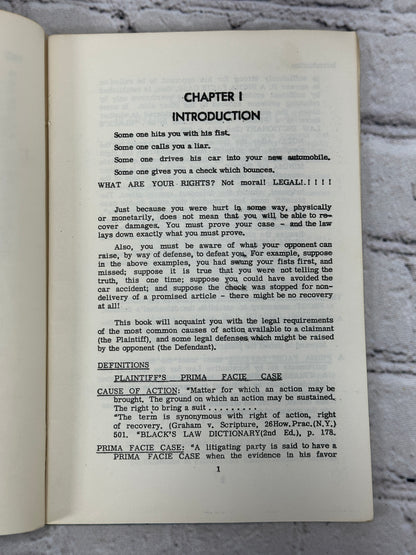 Necessary Elements of Common Legal Actions by Louis A Kass [3rd Ed. · 1967]