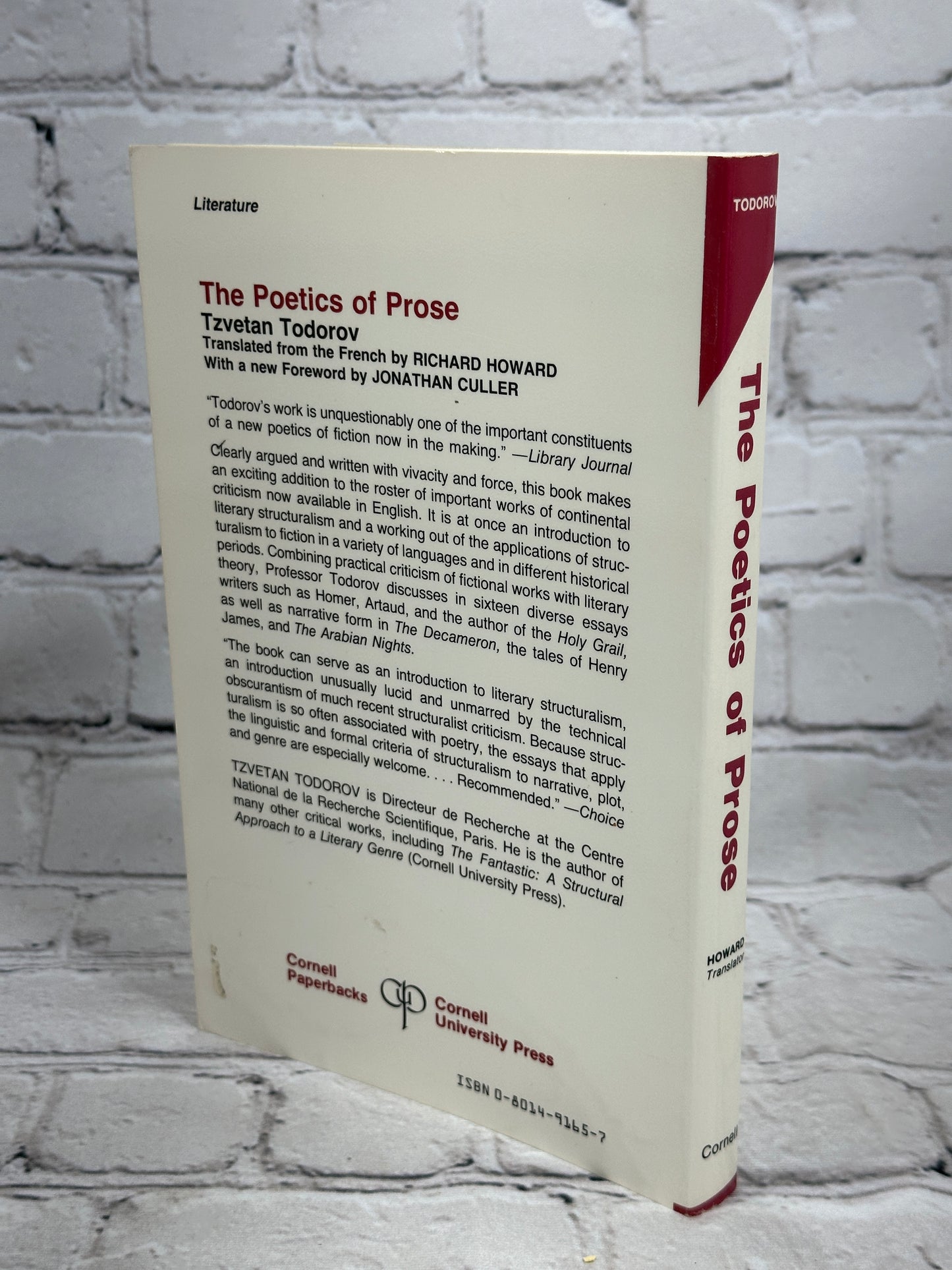 The Poetics of Prose by Tsvetan Todorov [1987]