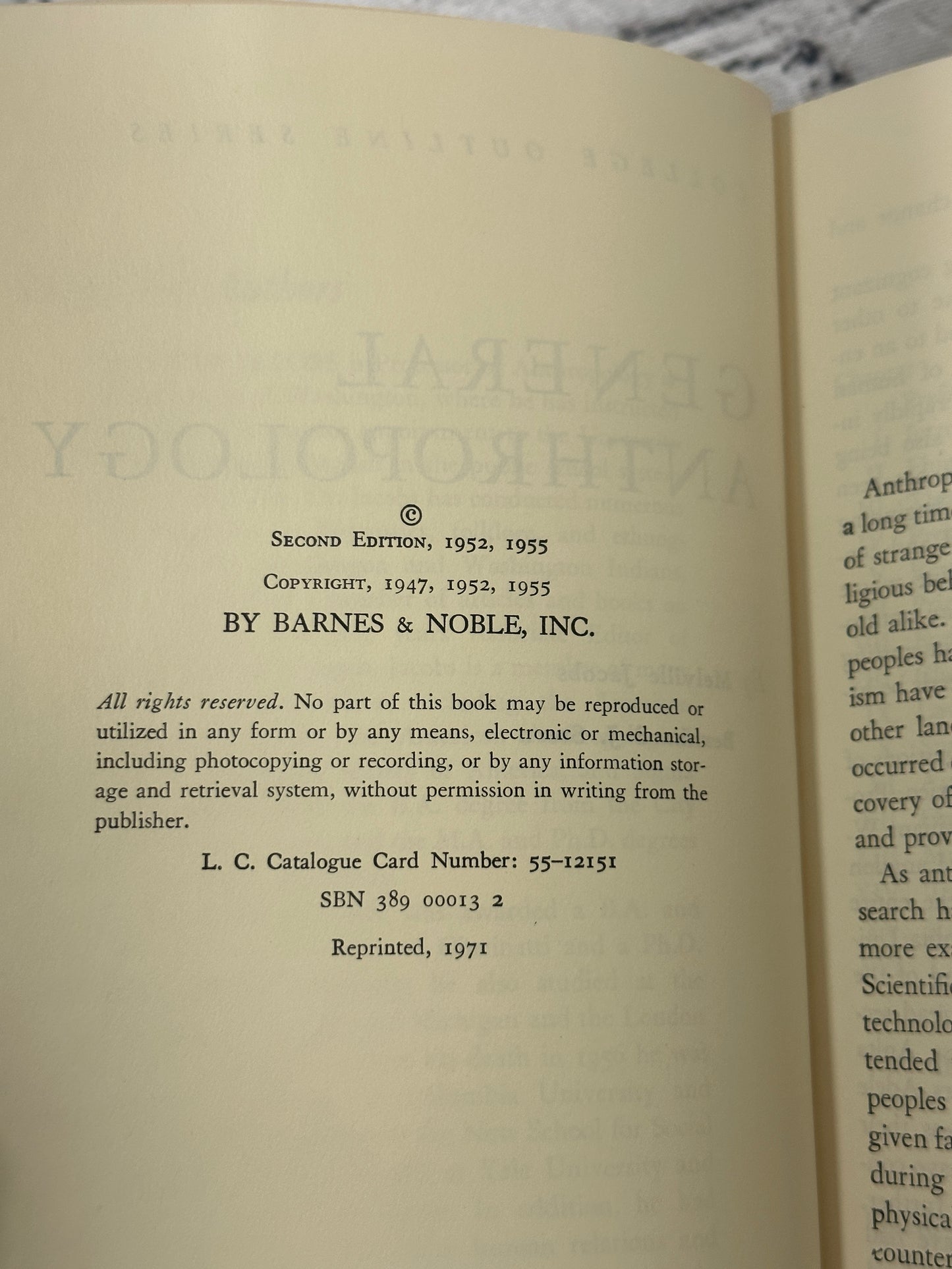 General Anthropology by Jacobs and Stern [1955]