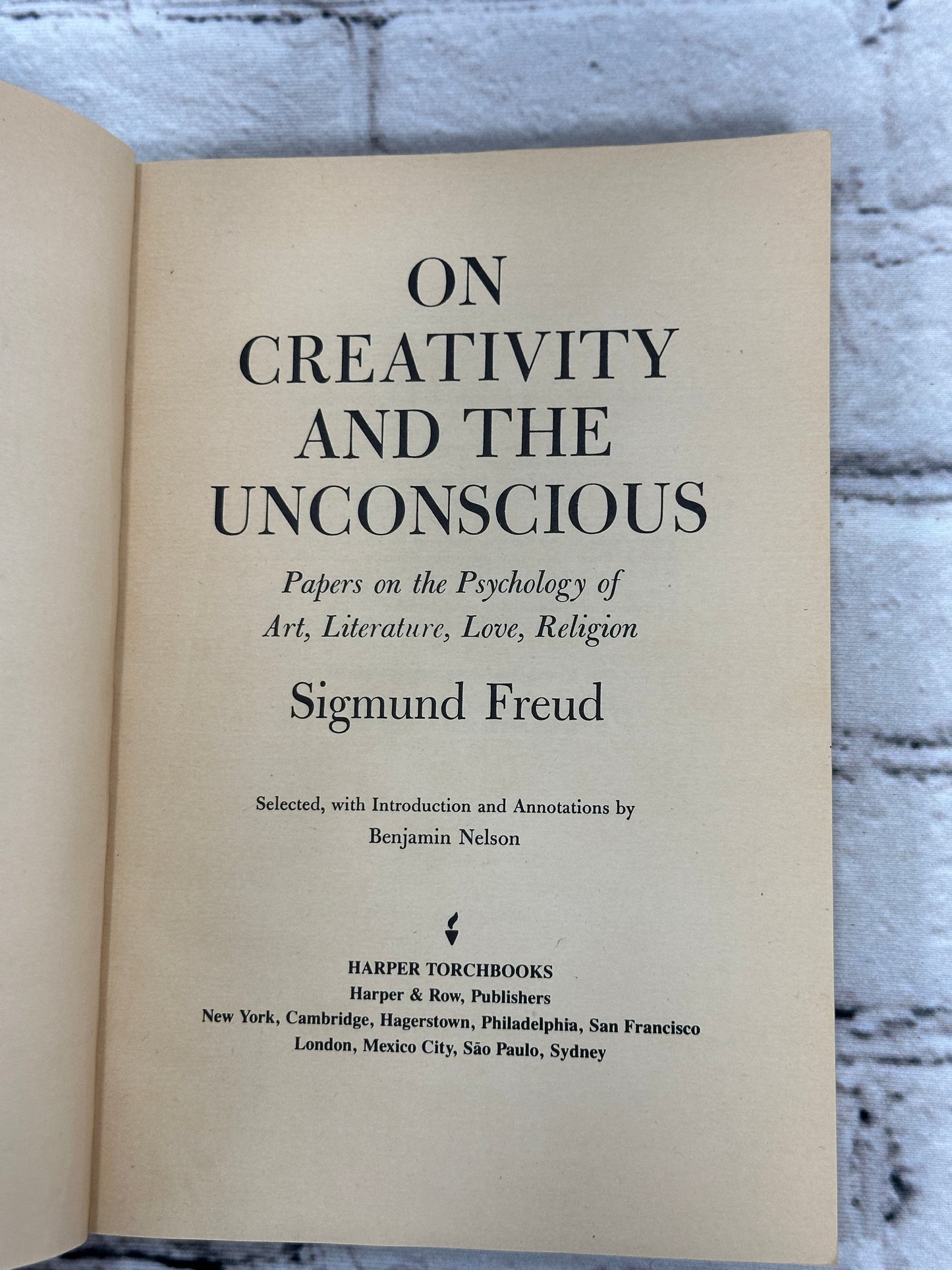 Sigmund Freud On Creativity and the Unconscious [1958]