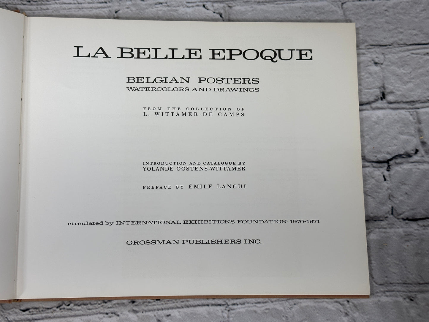 La Belle Epoque Belgian Posters Watercolors by L. Wittamer-De Camps [1970]