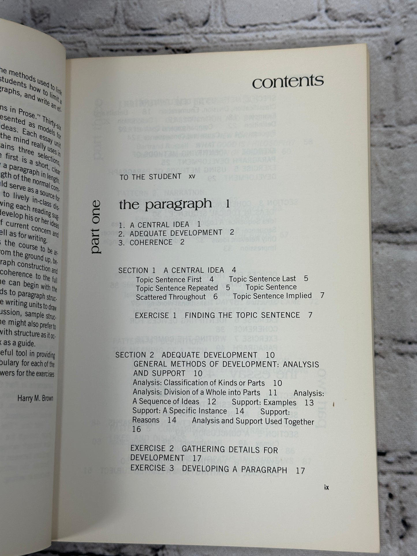 The Contemporary College Writter by Harry M. Brown [1977]