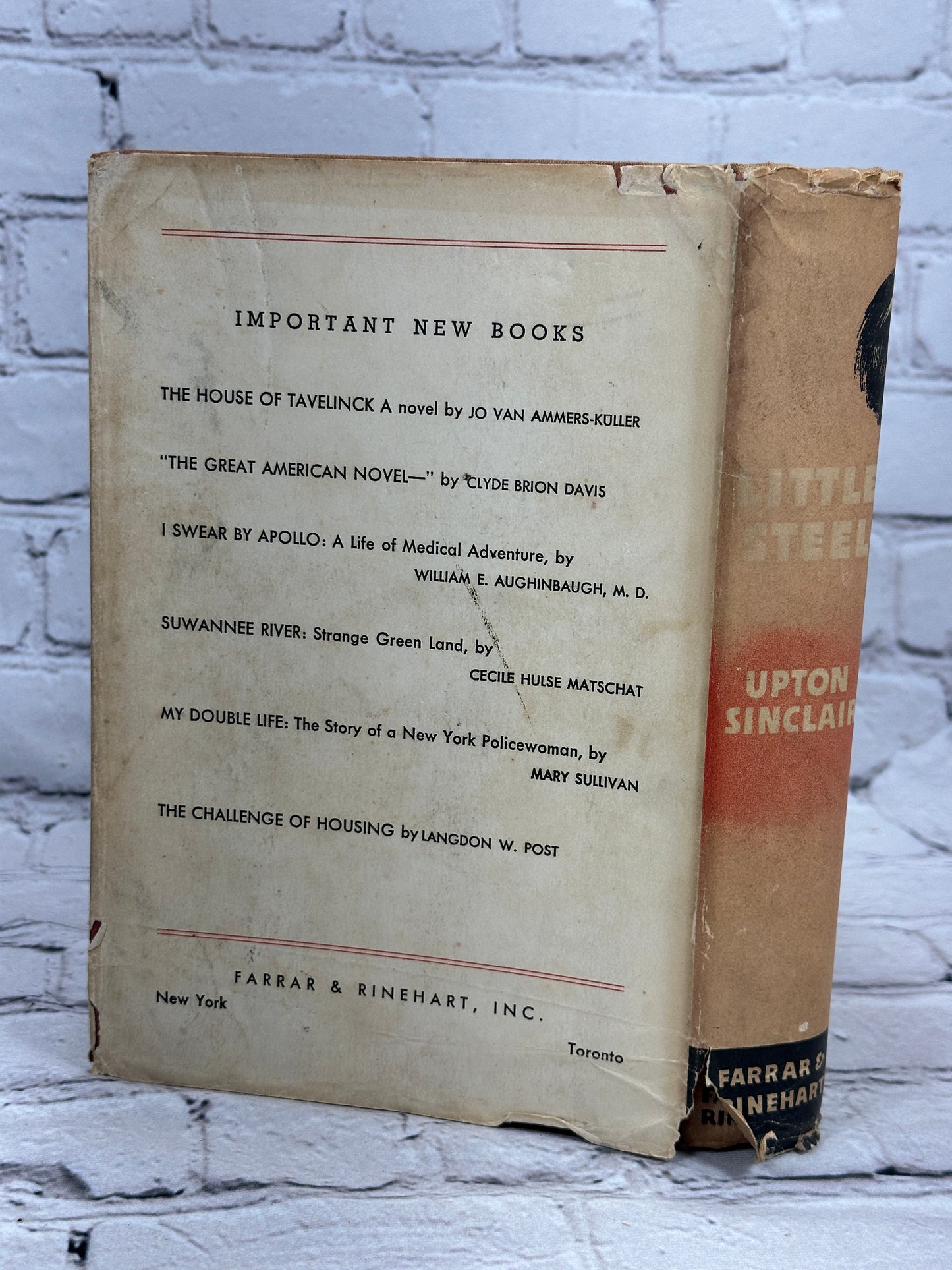 Little Steel by Upton Sinclair [1st Edition · 1st Print · 1938]