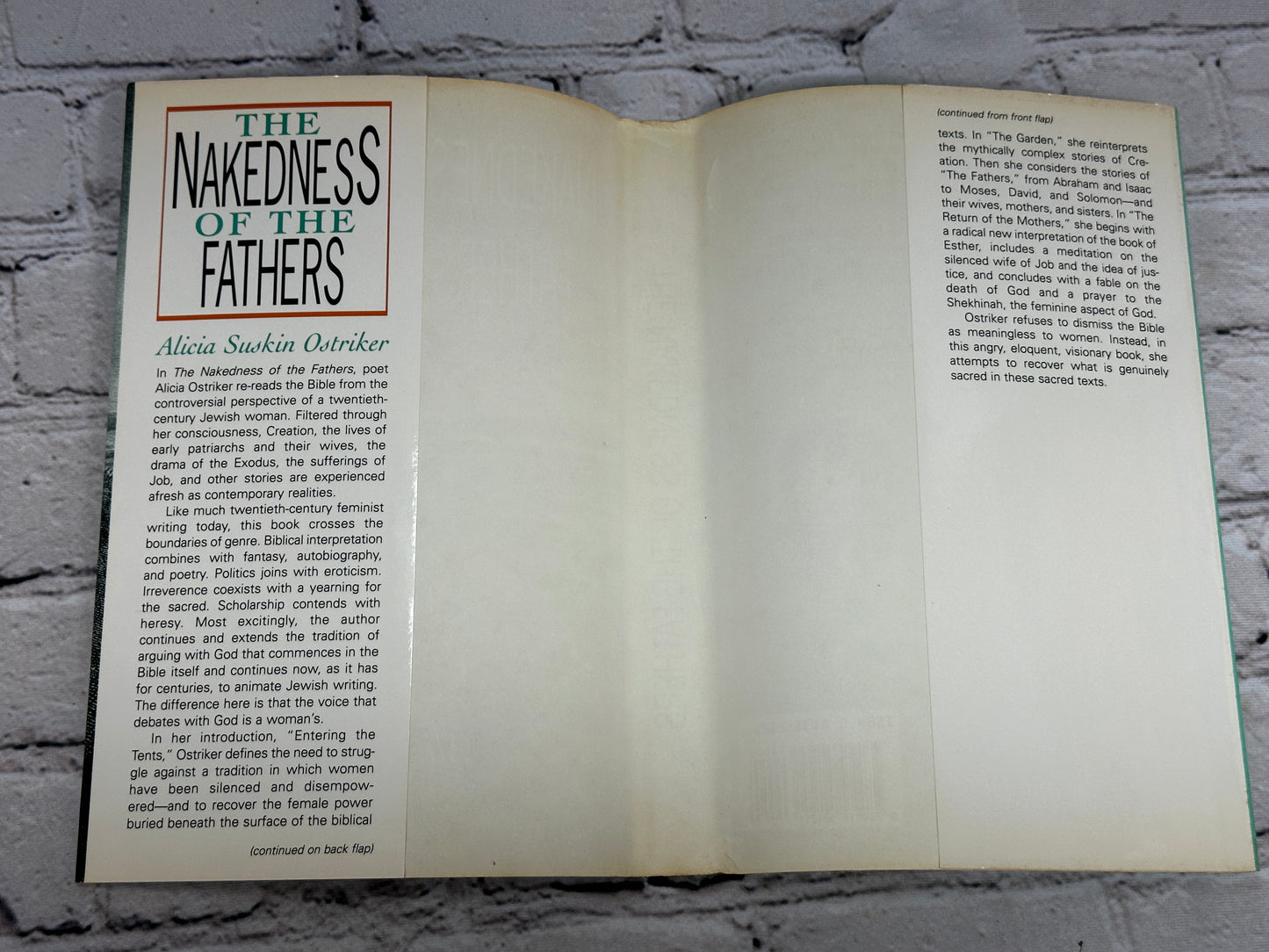 The Nakedness of the Fathers: Biblical Visions..by Alicia Suskin Ostriker [1994]