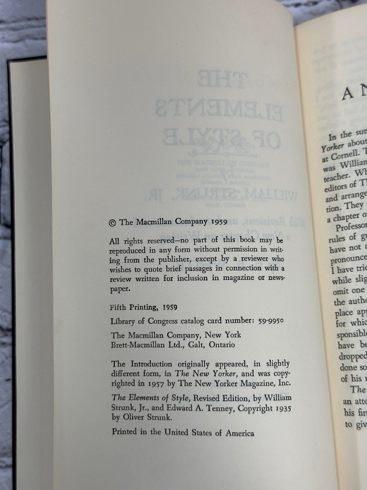 The Elements of Style by William Strunk Jr / E.B. White [1959]