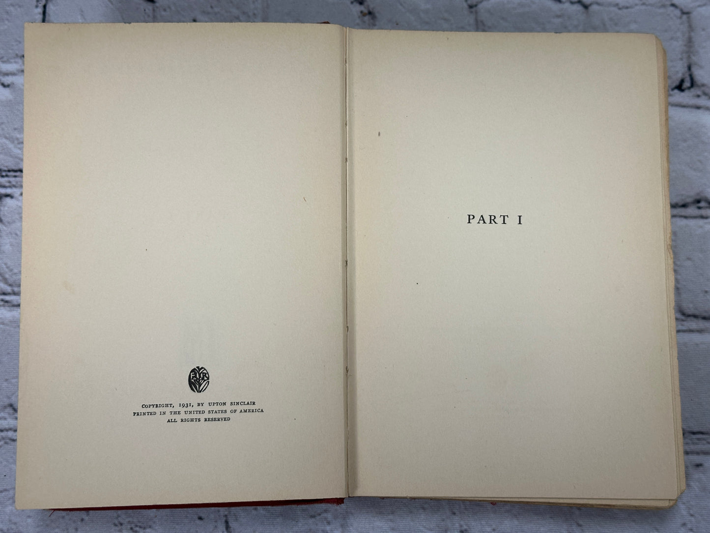 Roman Holiday By Upton Sinclair [1st Edition · 1st Print · 1931]